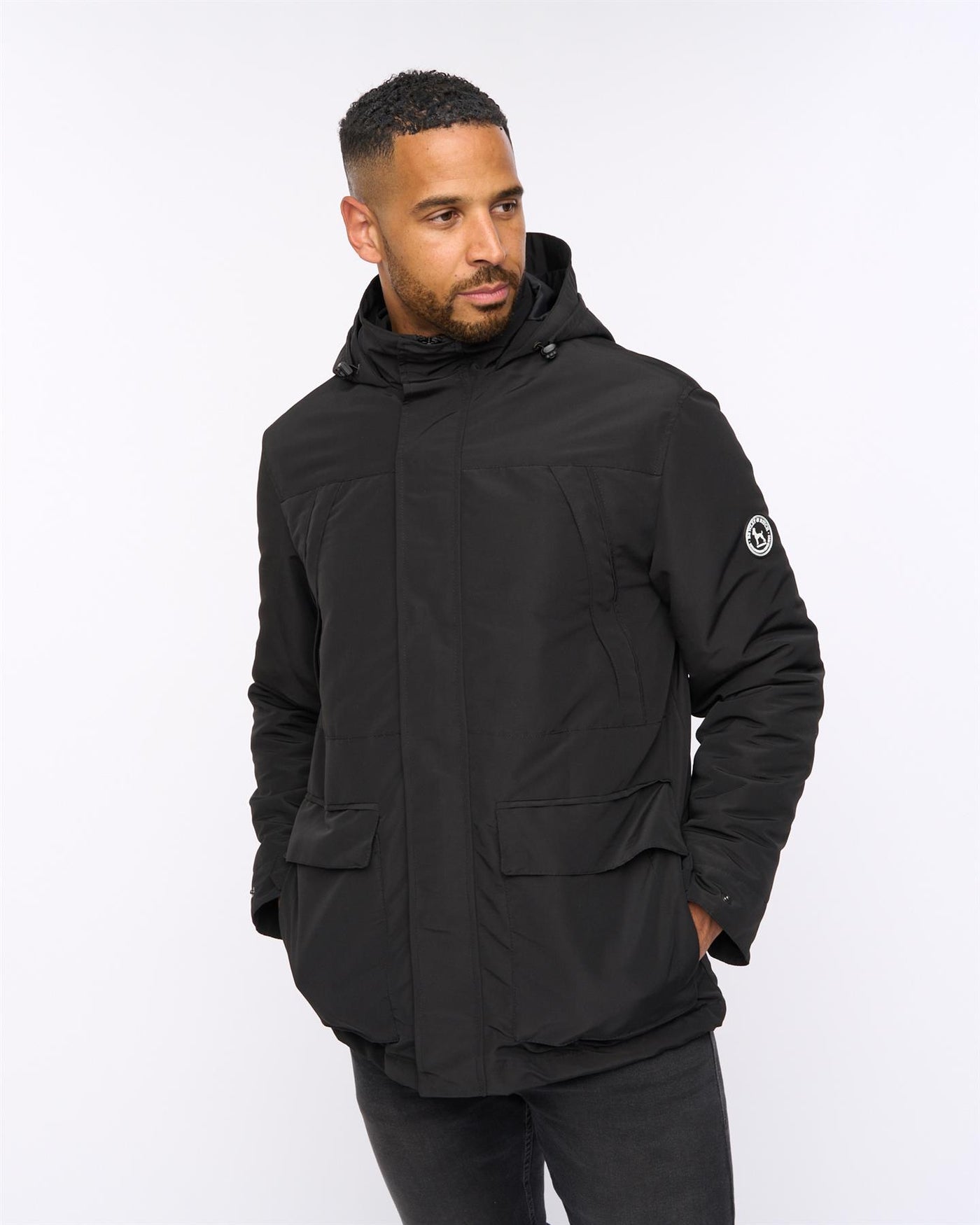Mens  Winward Double Collar Jacket Black