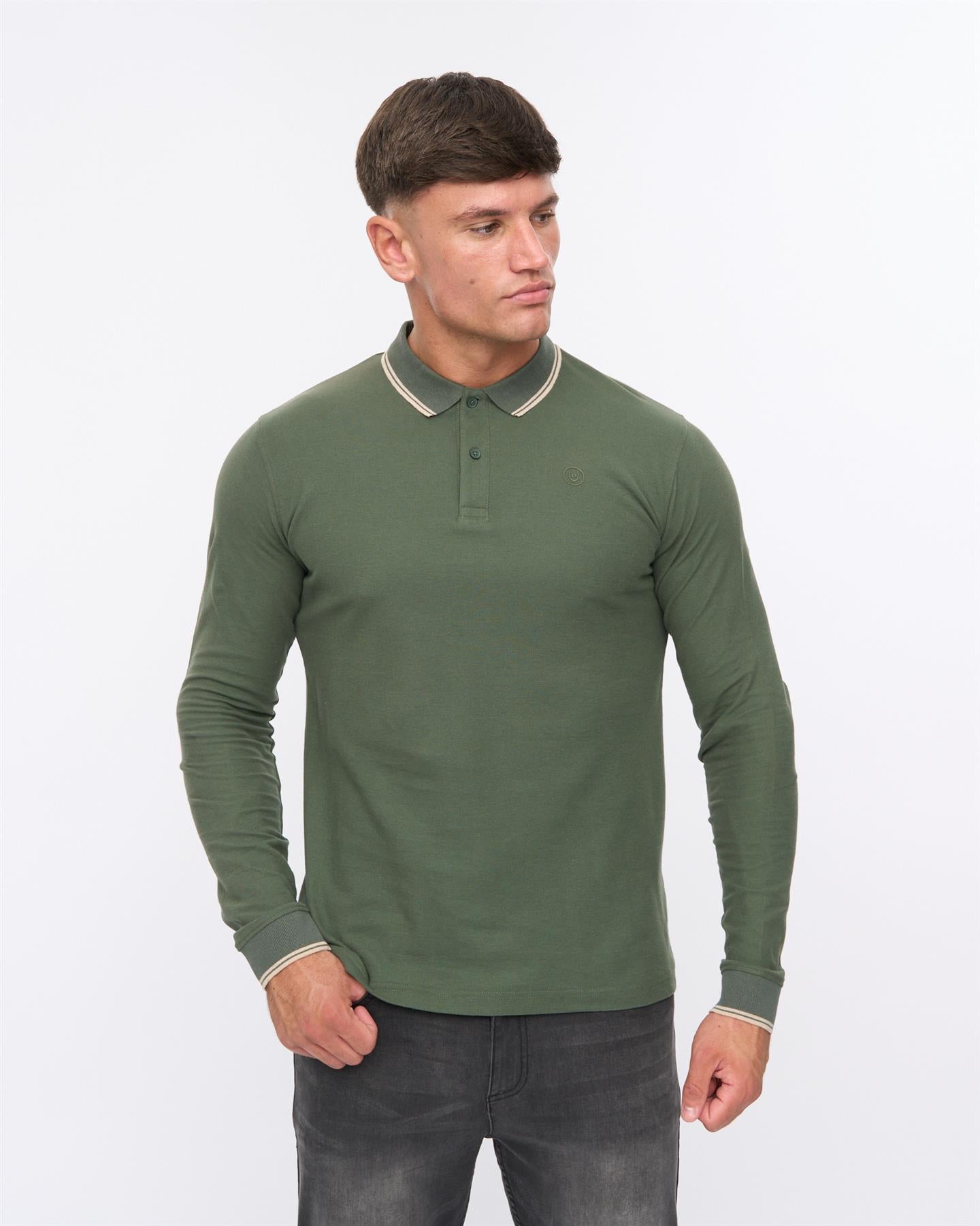 Mens Roxberry Long Sleeve Polo Forest Green