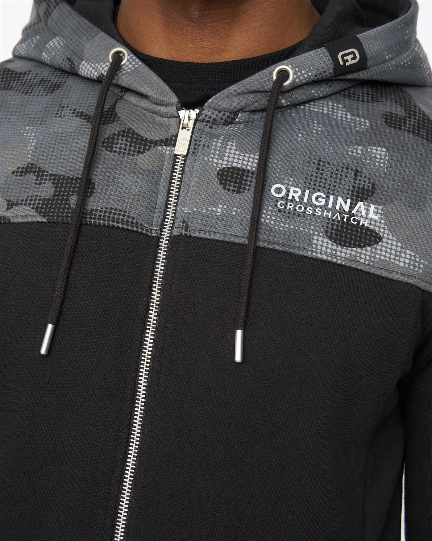 Mens Branton Zip Thru Hoodie Black