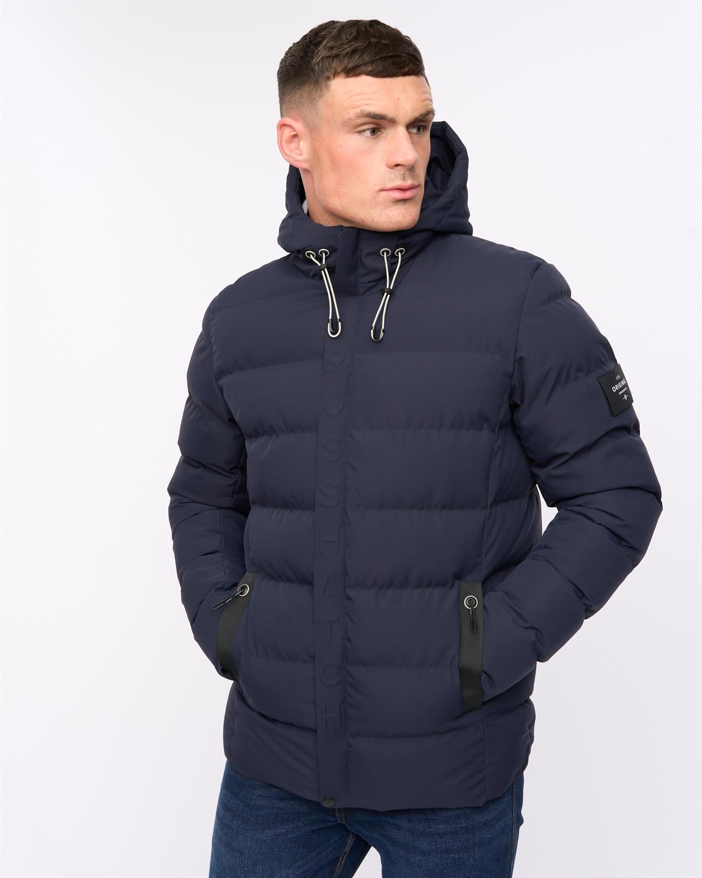 Mens Kampleys Embossed Jacket Navy