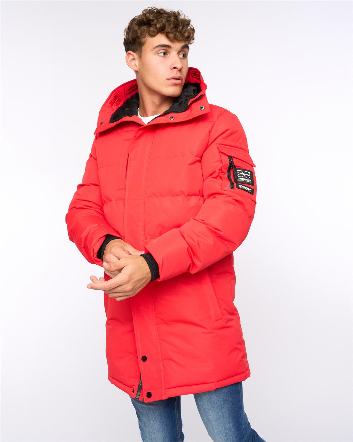 Mens Milwaka Long Jacket Red