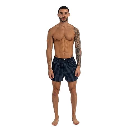 Men's Nightling Woven Boxers 6pk Blue Check