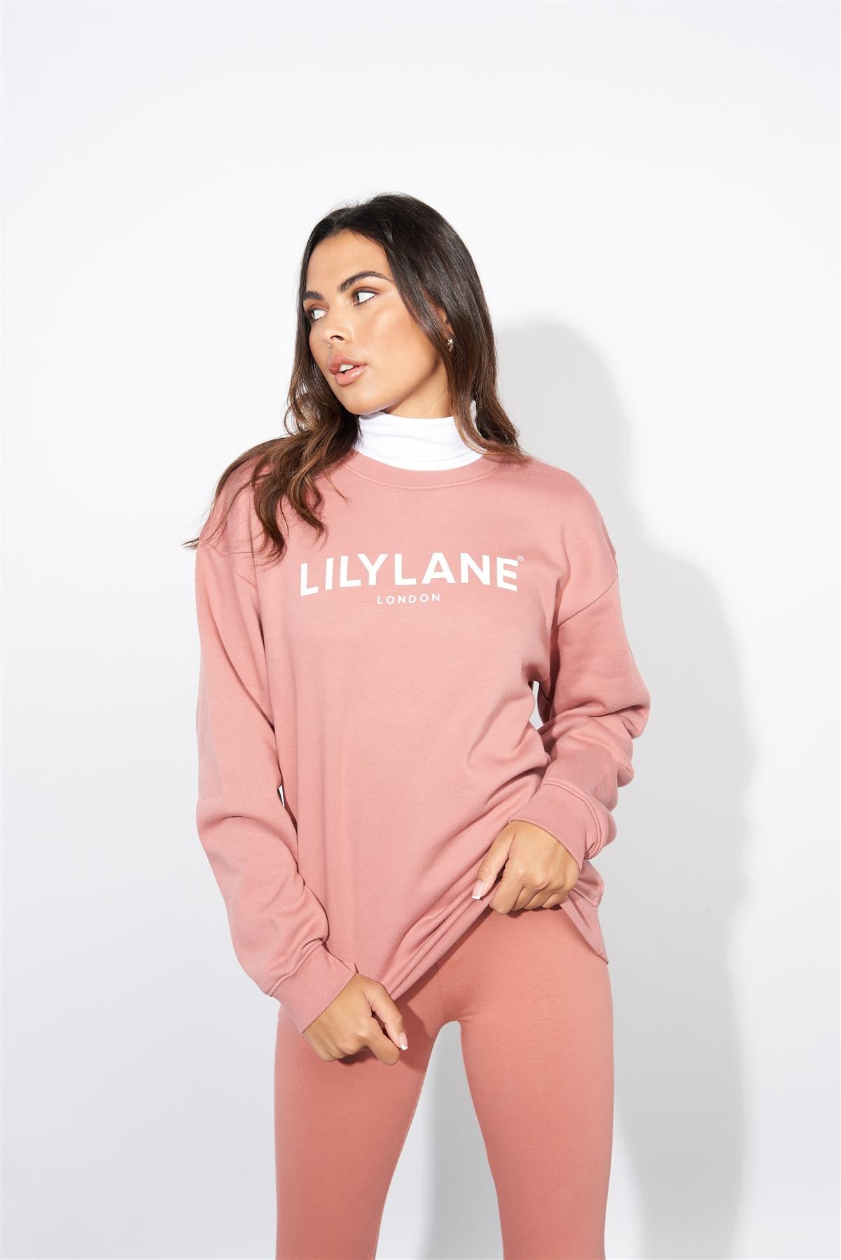 Ladies Lily Lane Valeria Crew Dark Pink