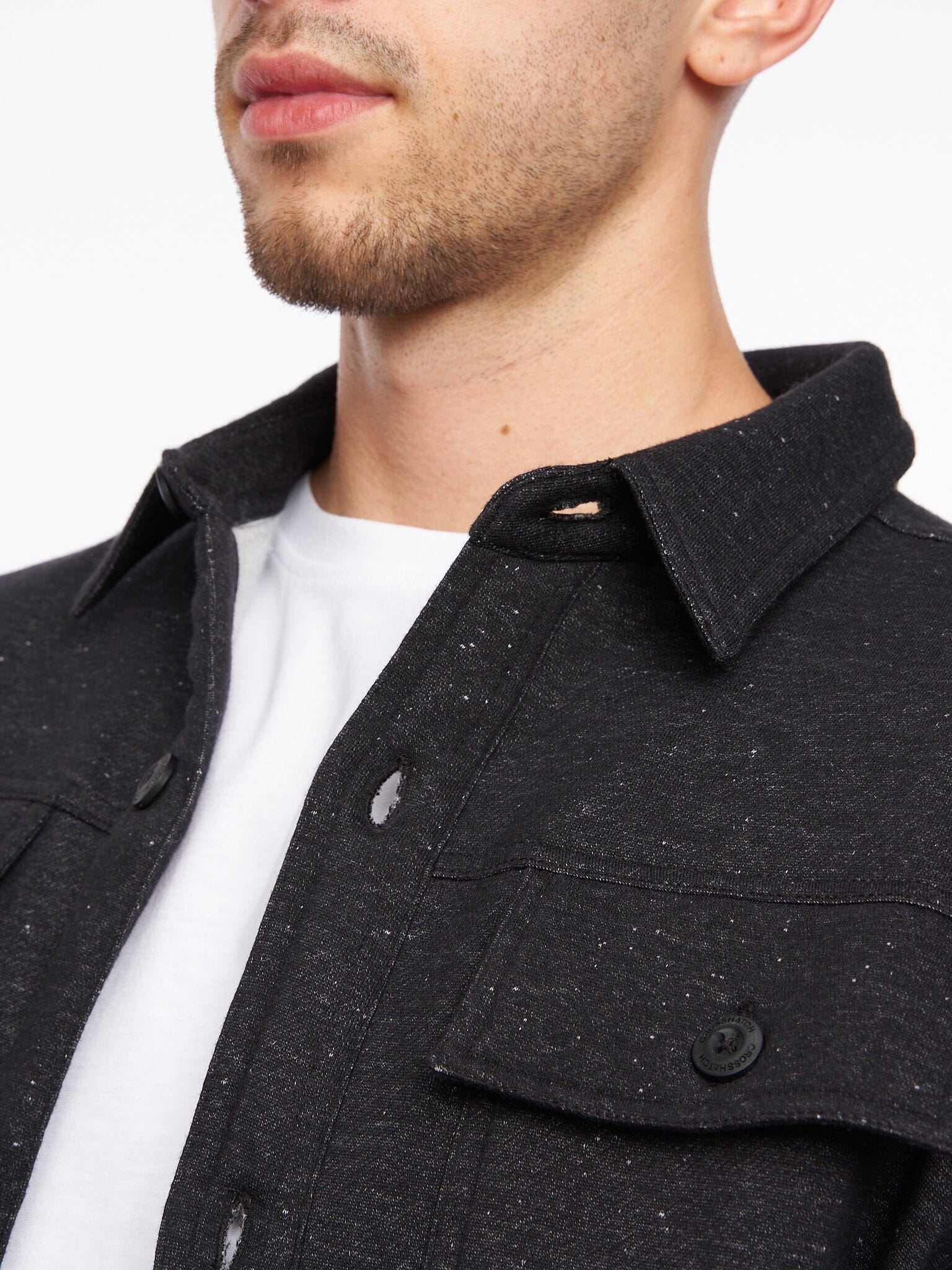 Dakari Fleece Overshirt Charcoal