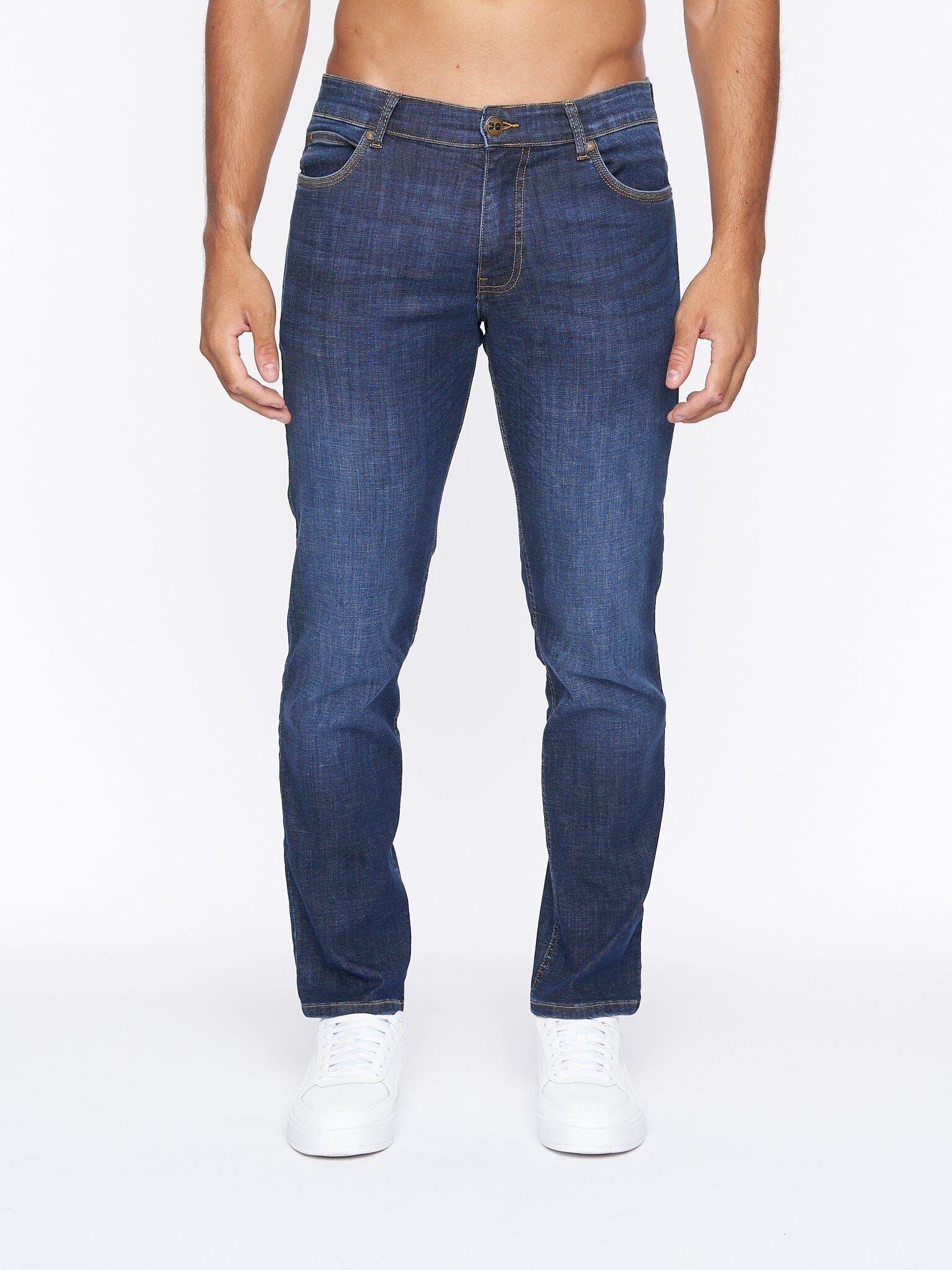 Mens Chas Straight Fit Jeans Dark Wash