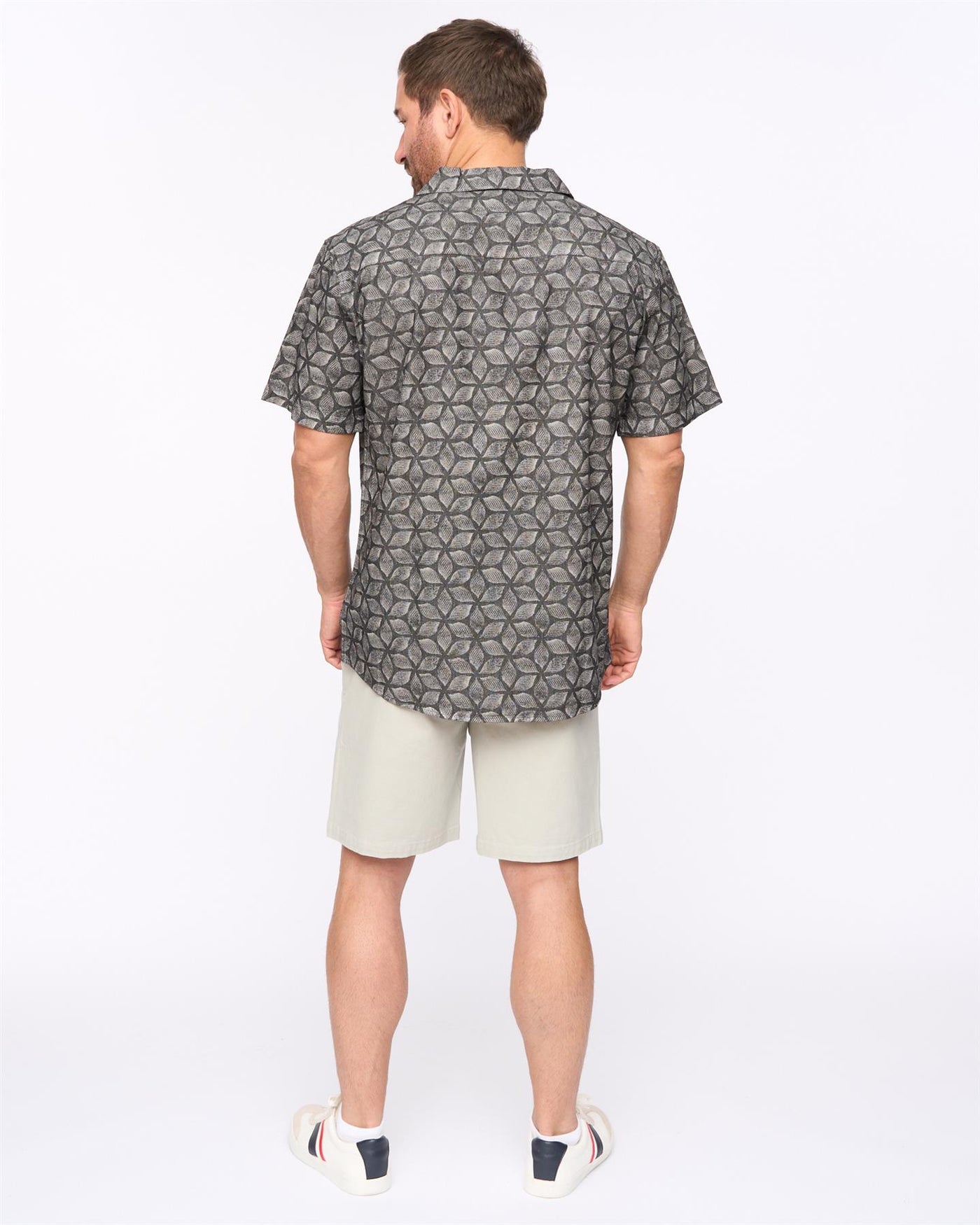 Mens Caladium Short Sleeve Shirt Black