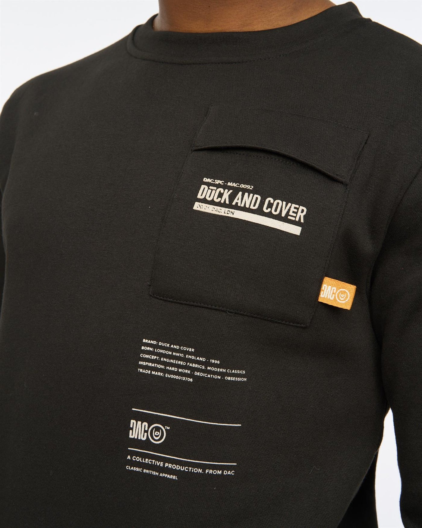 Mens Applewood Crew Sweat Black