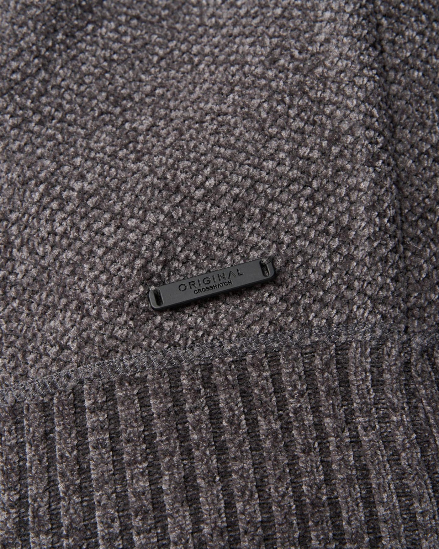 Mens Roundall Chenille Knit Grey Marl