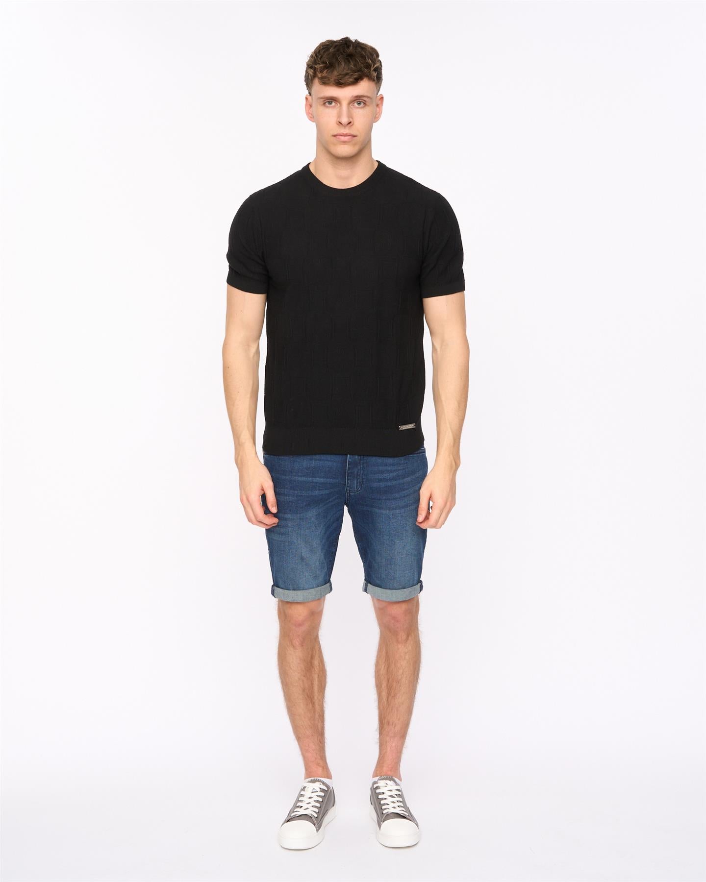 Mens Littleton Knit T-Shirt Black