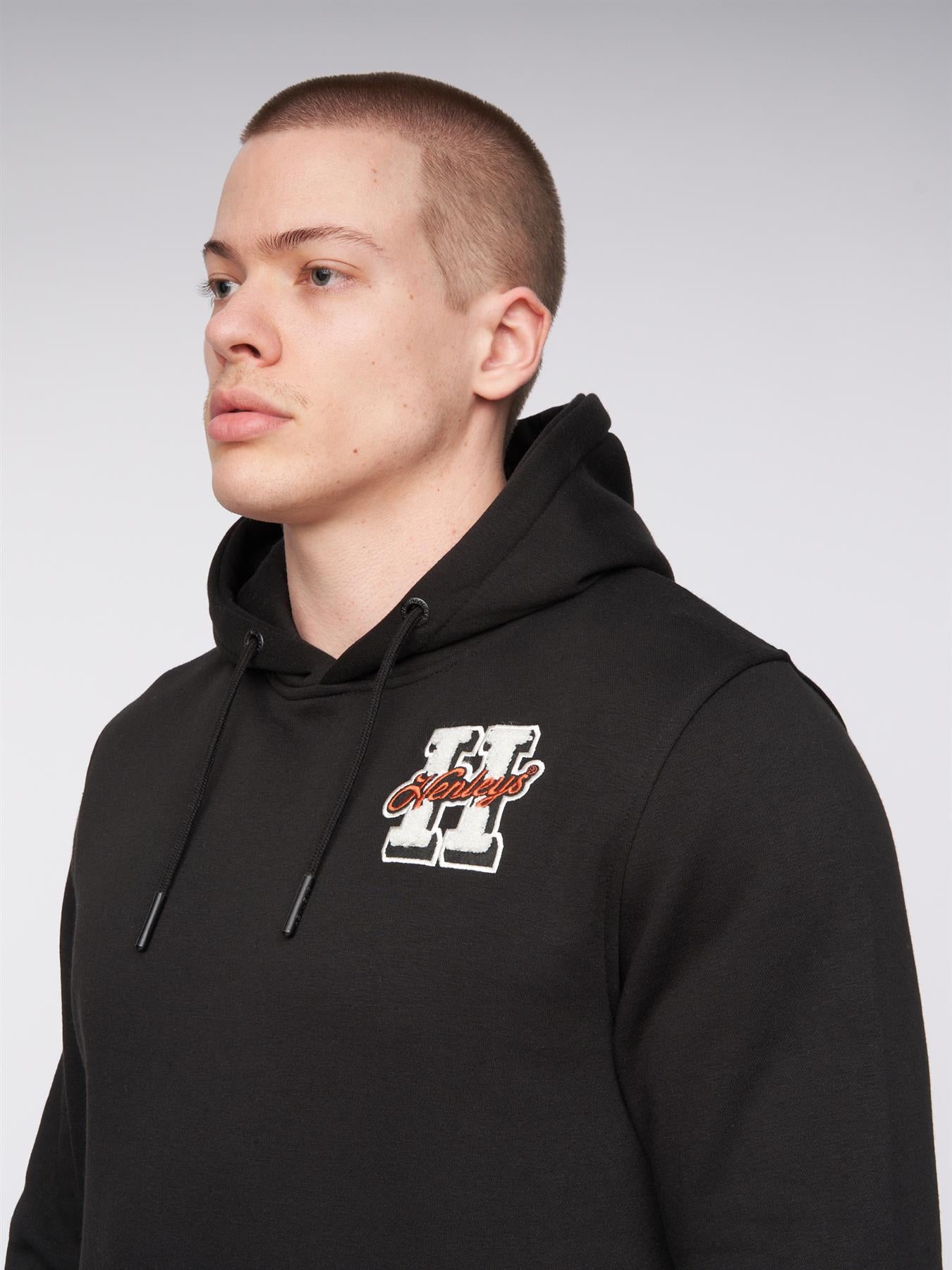Mens Aitchen Hoodie Black