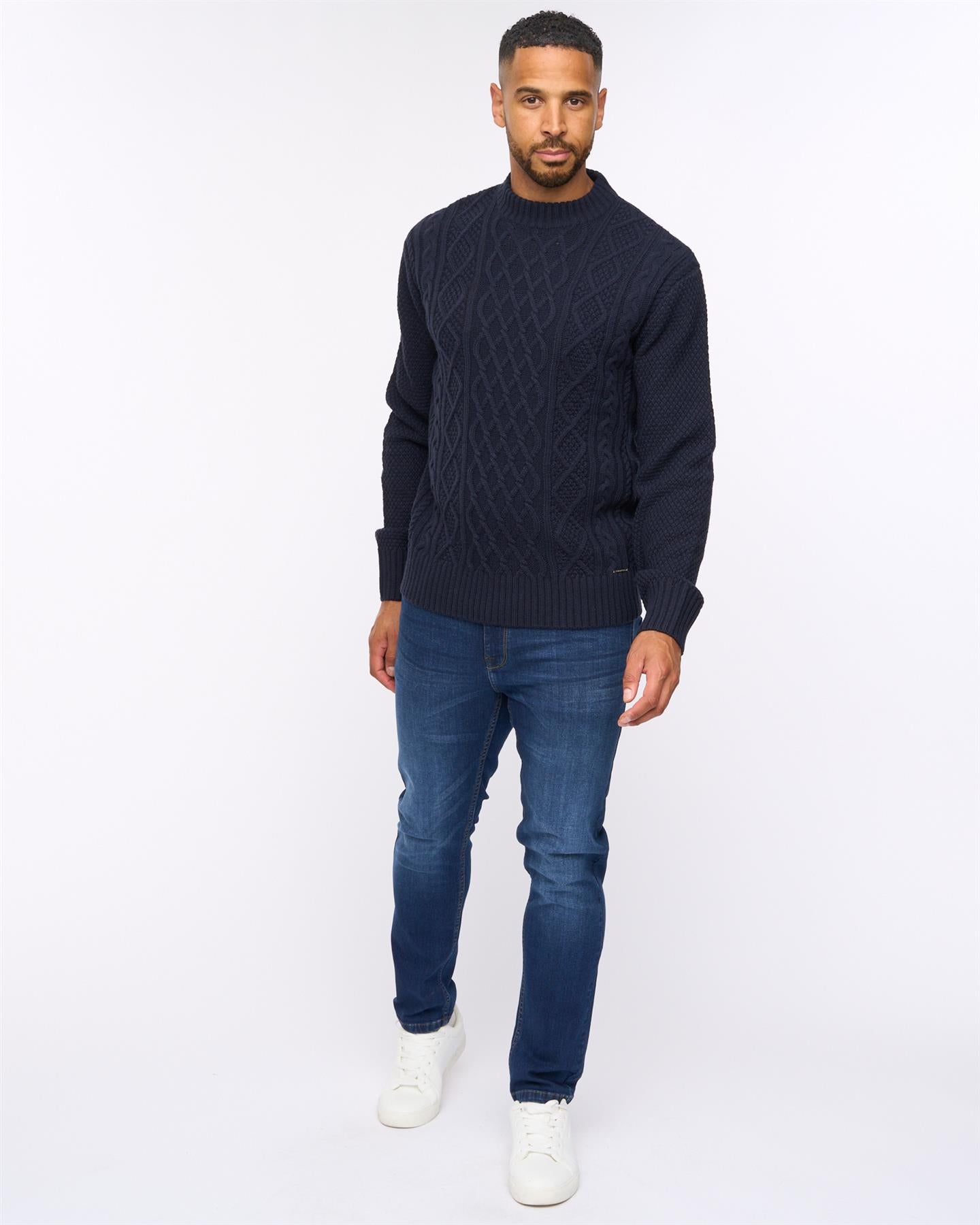 Brocksten Cable Knit Jumper Navy