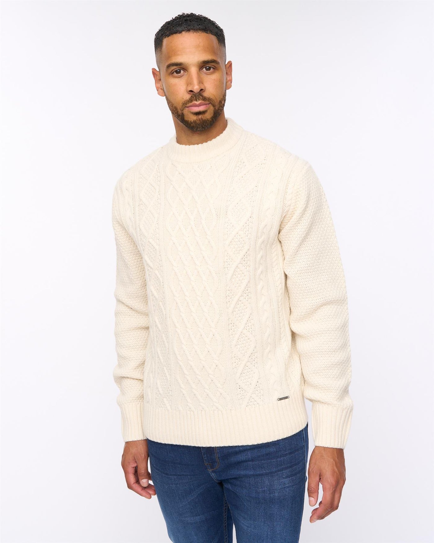 Brocksten Cable Knit Jumper Light Stone