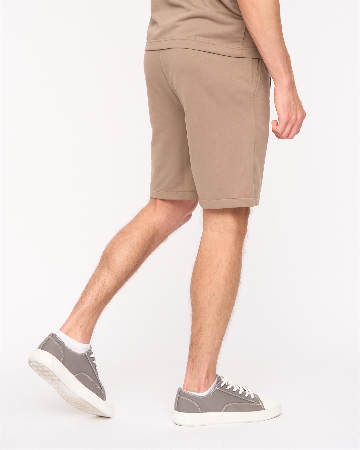 Mens Medford Polo & Shorts Set Taupe