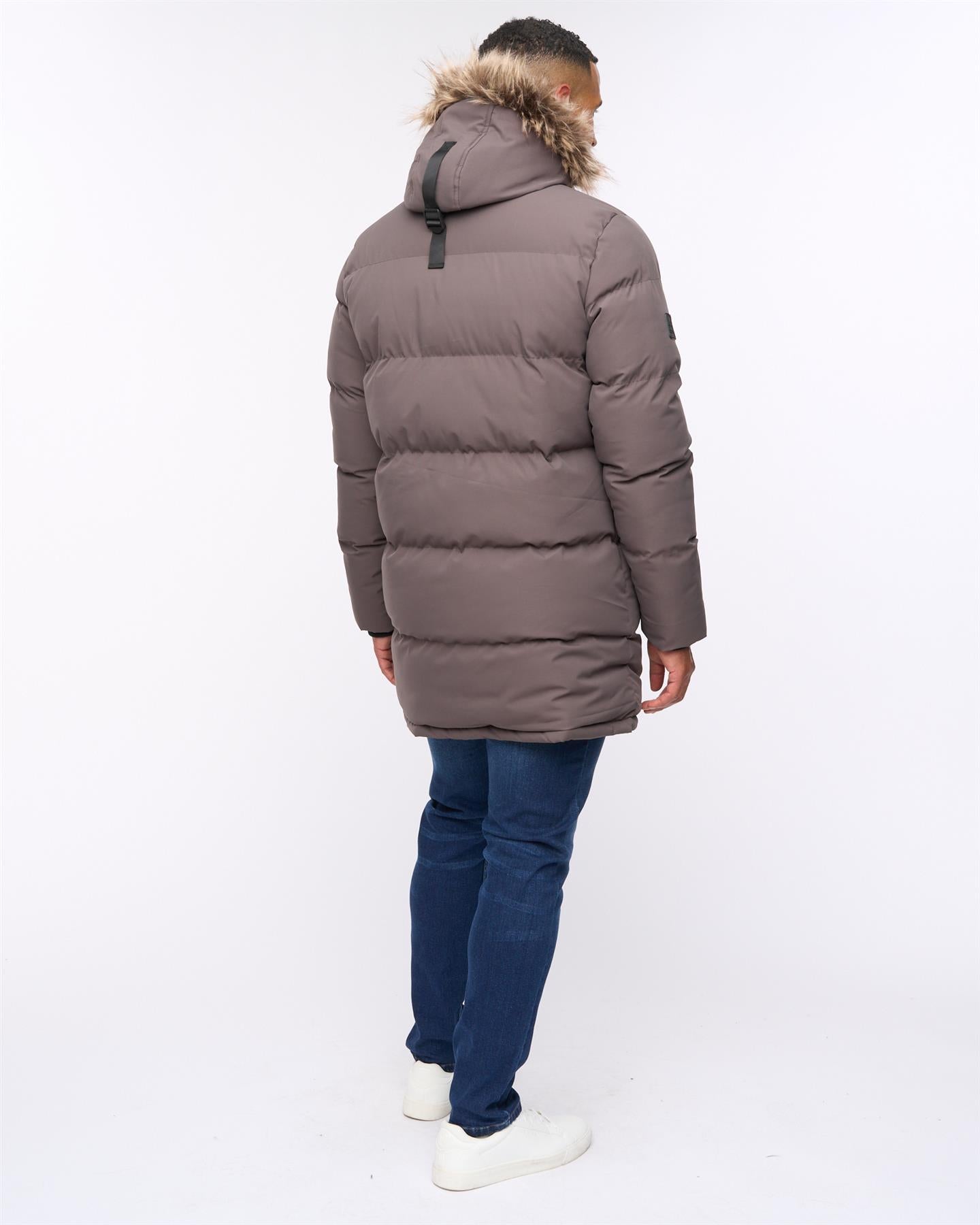 Northbrook Mid Length Parka Dark Taupe
