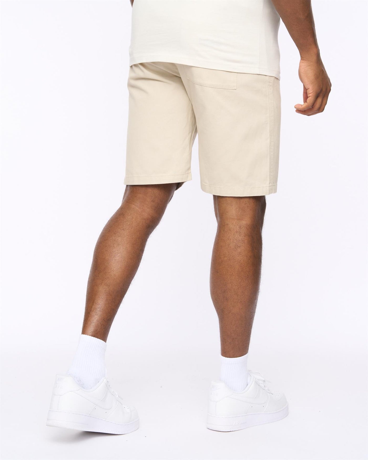 Mens Blansmoore Elastic Waist Shorts Light Stone
