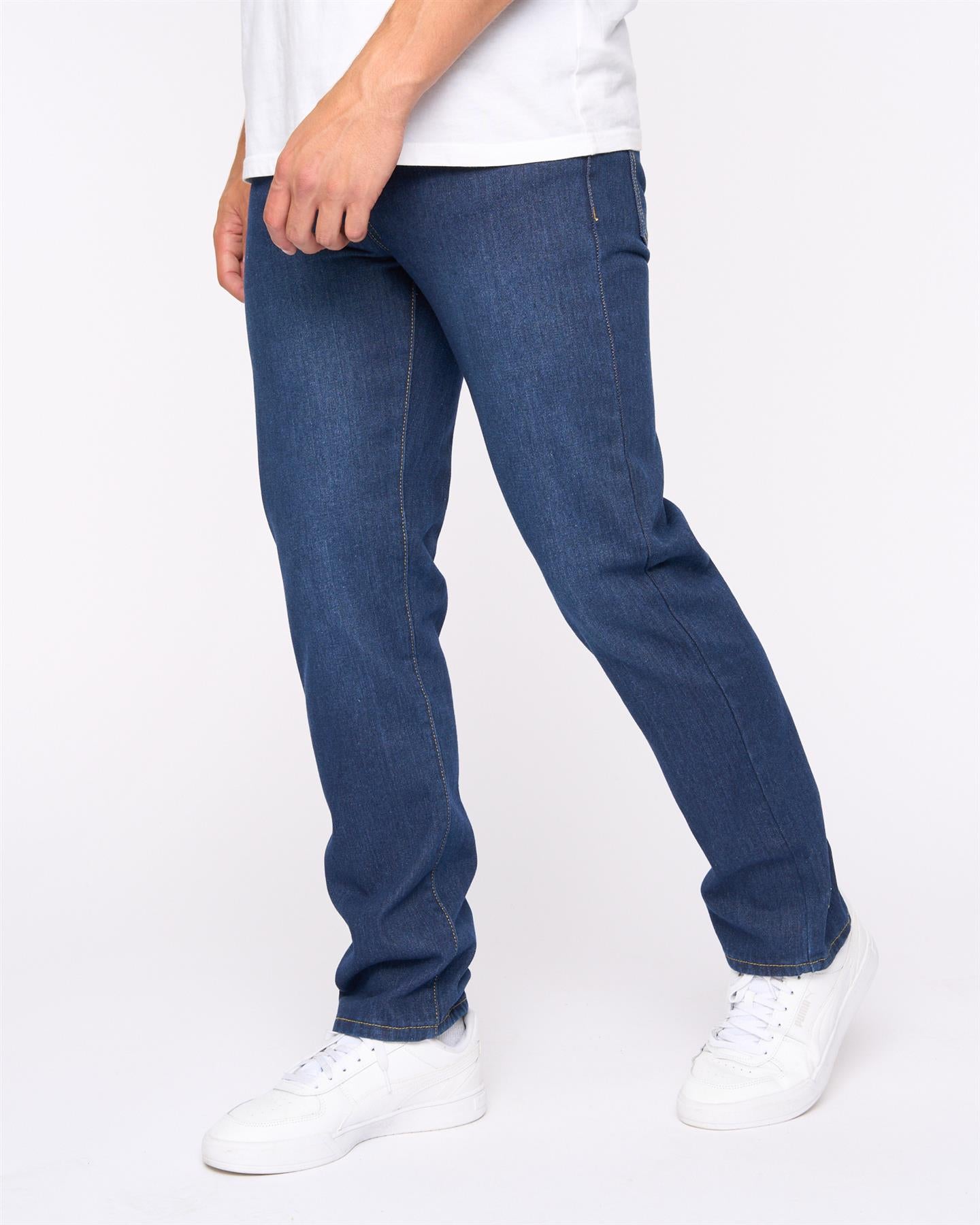 Mens Smith & Jones Sazzi Straight Fit Jeans 2pk Black Wash/DarkWash