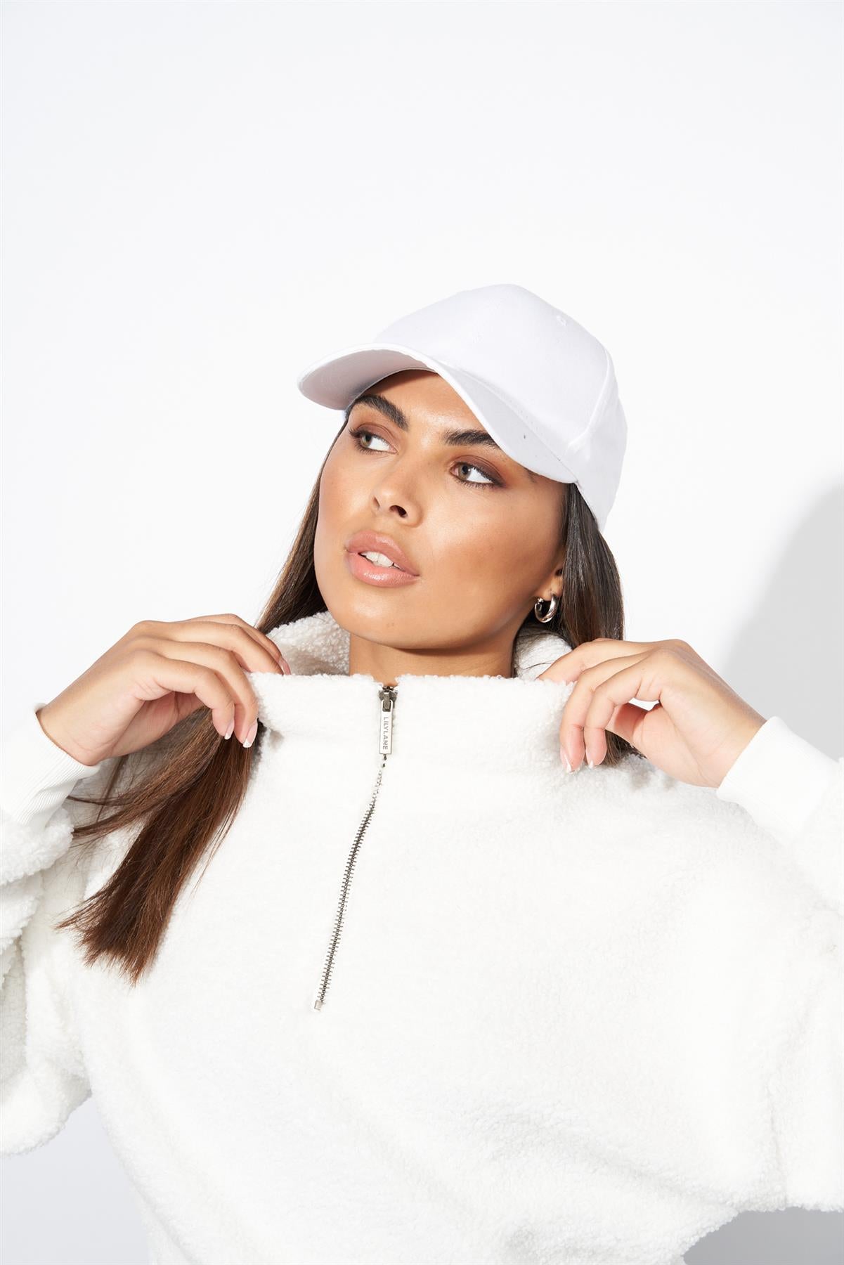 Ladies Lily Lane Kimora Borg Funnel Top White