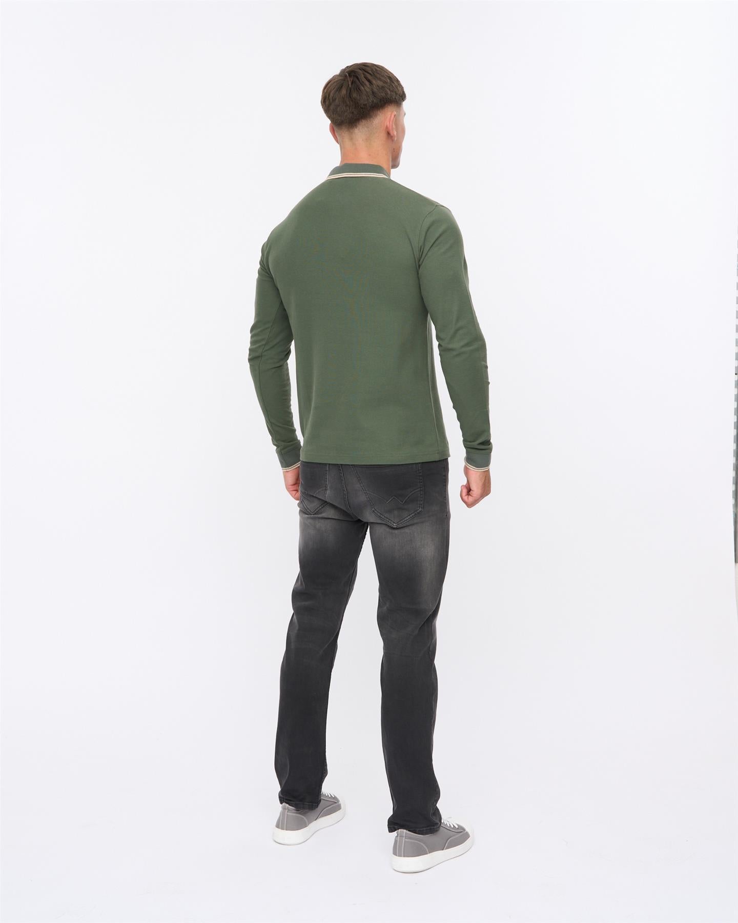 Mens Roxberry Long Sleeve Polo Forest Green