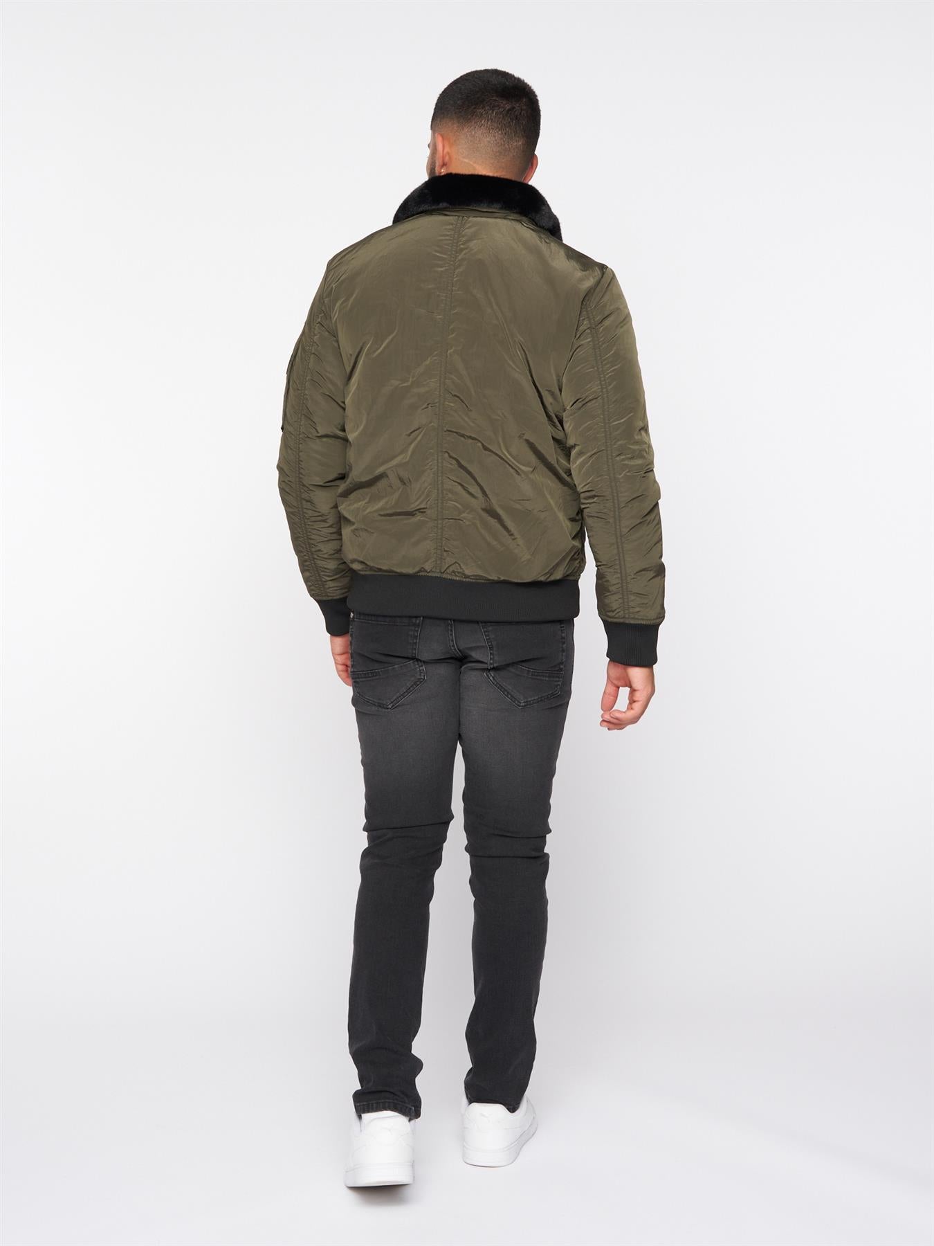 Vitzio Ma2 Puffer Bomber Jacket Green