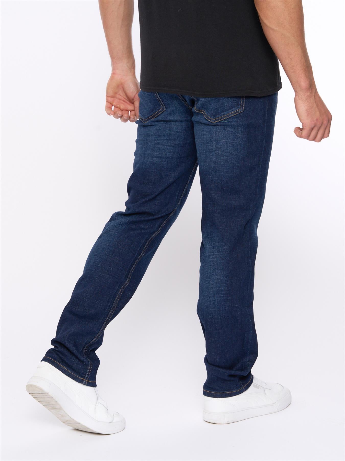 Mens Nezzy Straight Leg Jeans Dark Wash
