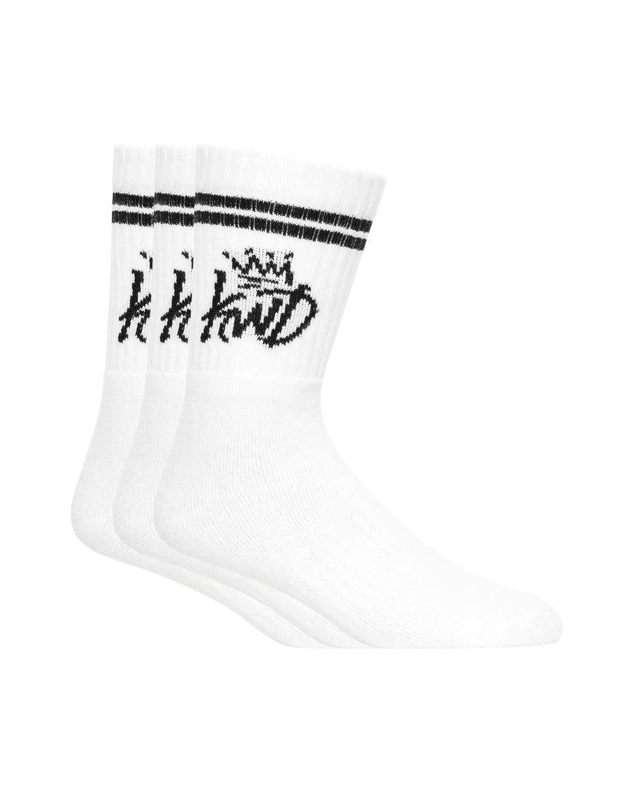 Mens Hopper Sports Socks 3pk White