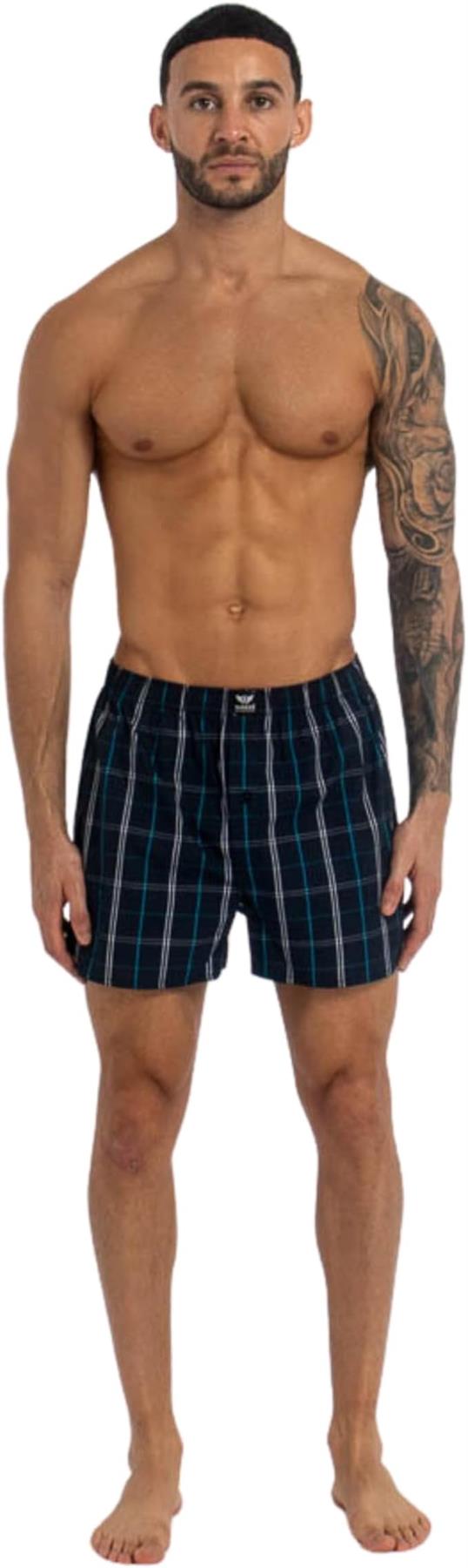 Men's Hexster Woven Boxers 6pk Blues