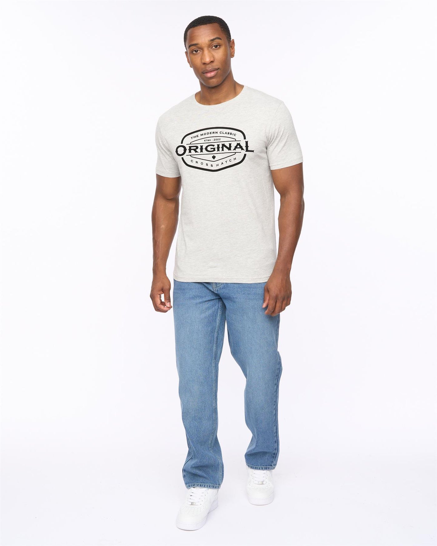Mens Traptons T-Shirt Grey Marl