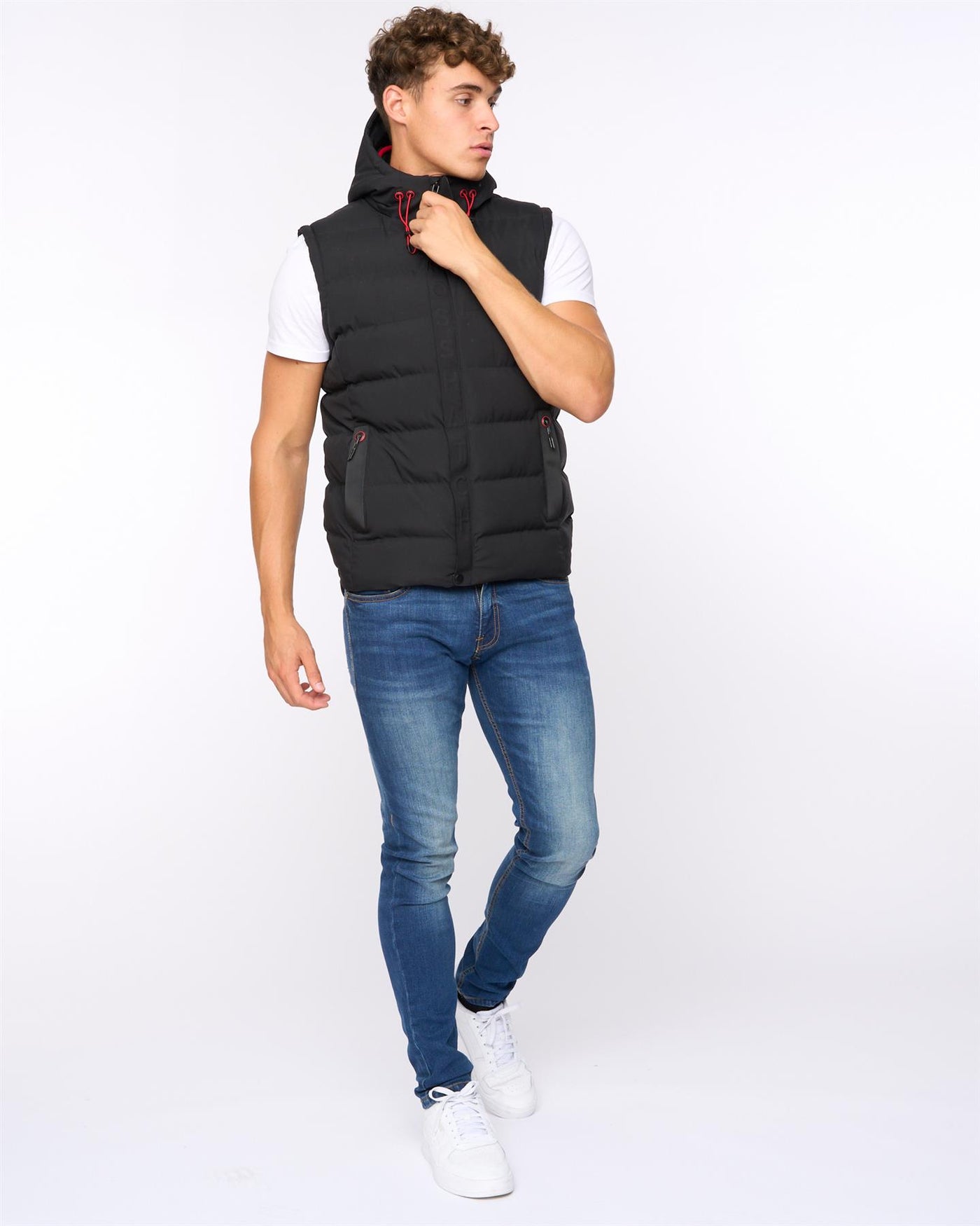 Mens Kampleys Embossed Gilet Black