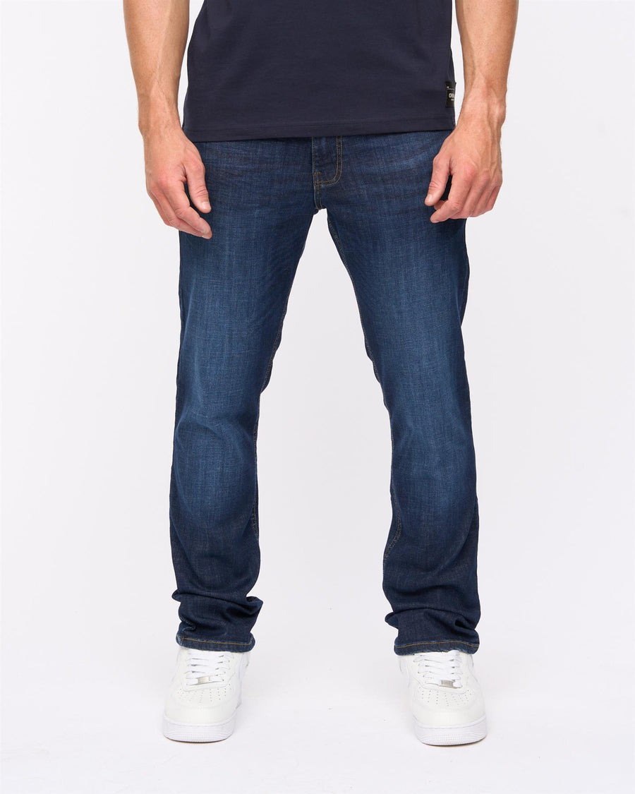 Mens Chas Straight Fit Jeans Dark Wash
