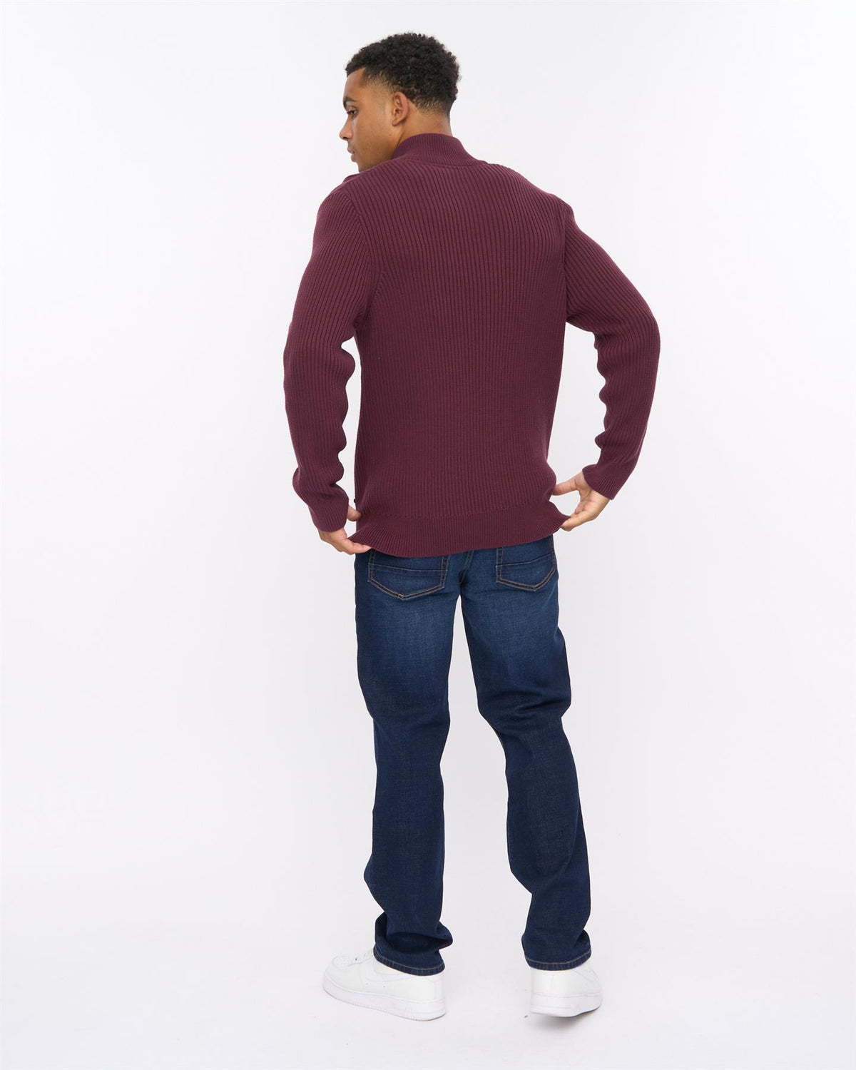 Mens Wellburys Chunky Knit Raisin