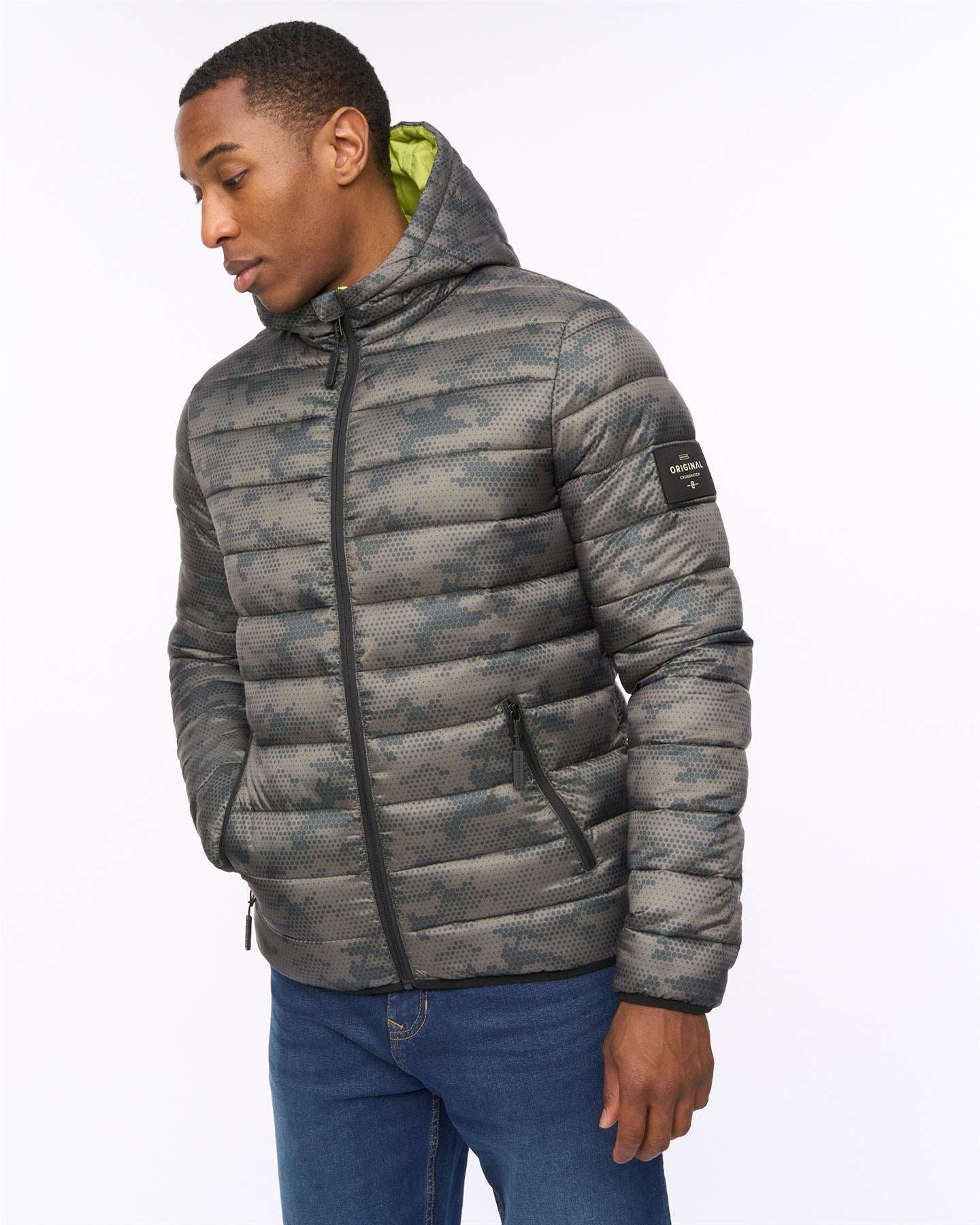 Mens Gattering Jacket Olive Camo