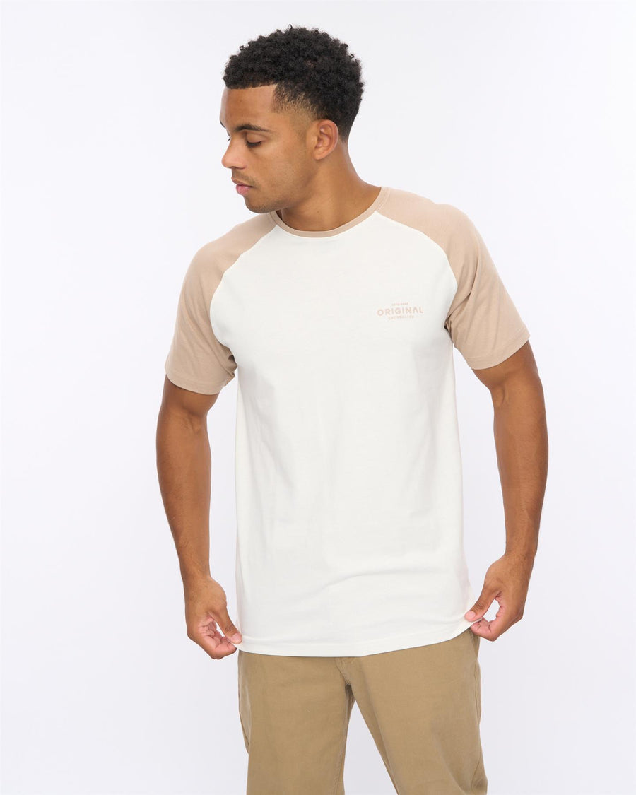 Mens Meza T-Shirt Off White/Stone
