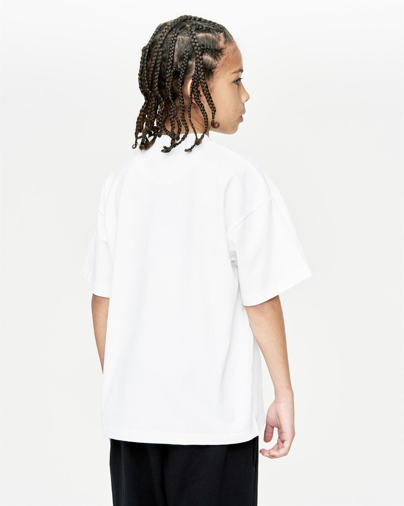 Kids Boys Studio Stacked T-Shirt Optic White