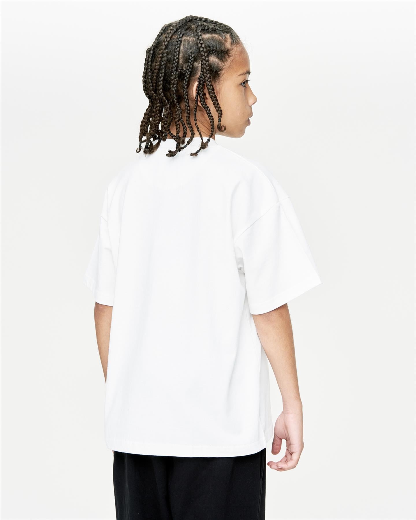 Kids Boys Studio Stacked T-Shirt Optic White