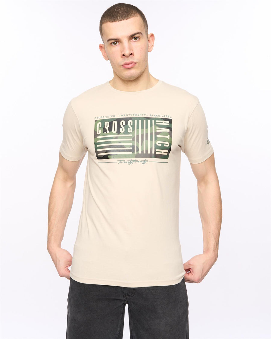 Mens Wenfore T-Shirt Light Stone