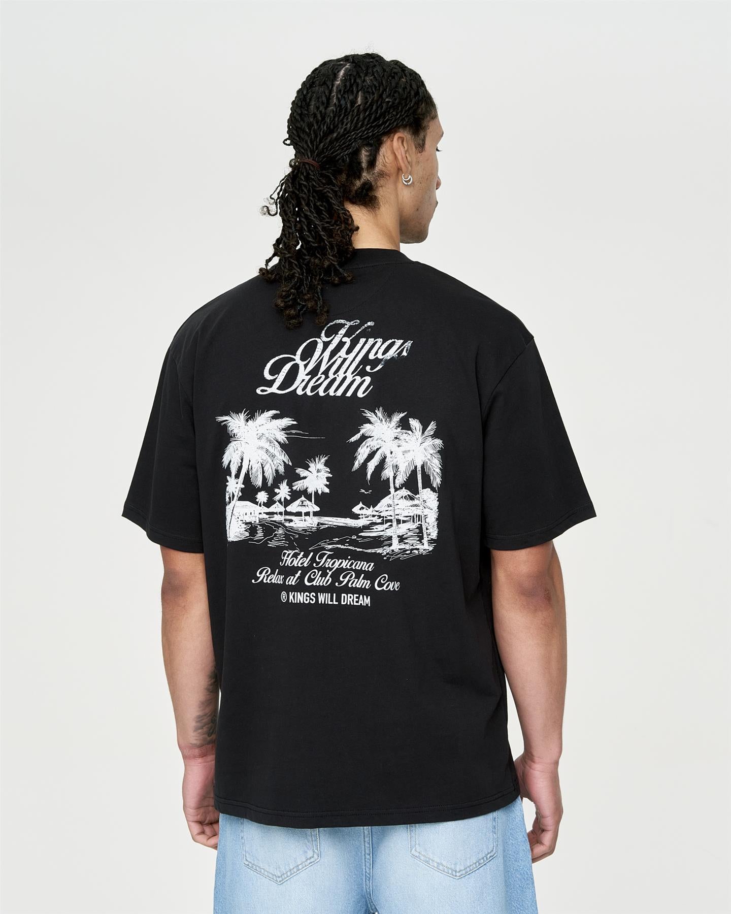 Mens Studio Hotel Tropicana T-Shirt Black