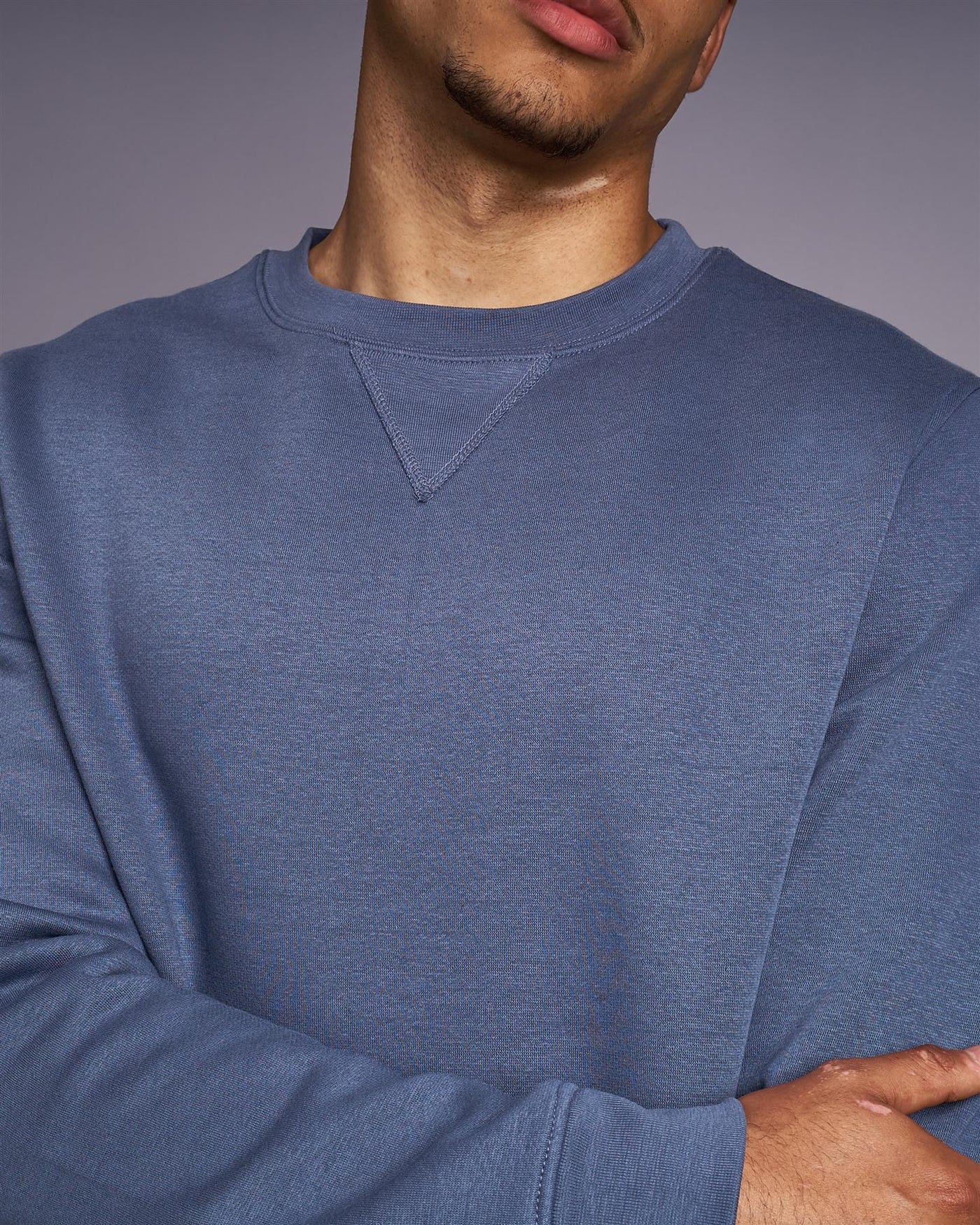 Mens Cranwood Crew Sweat Bearing Sea Blue