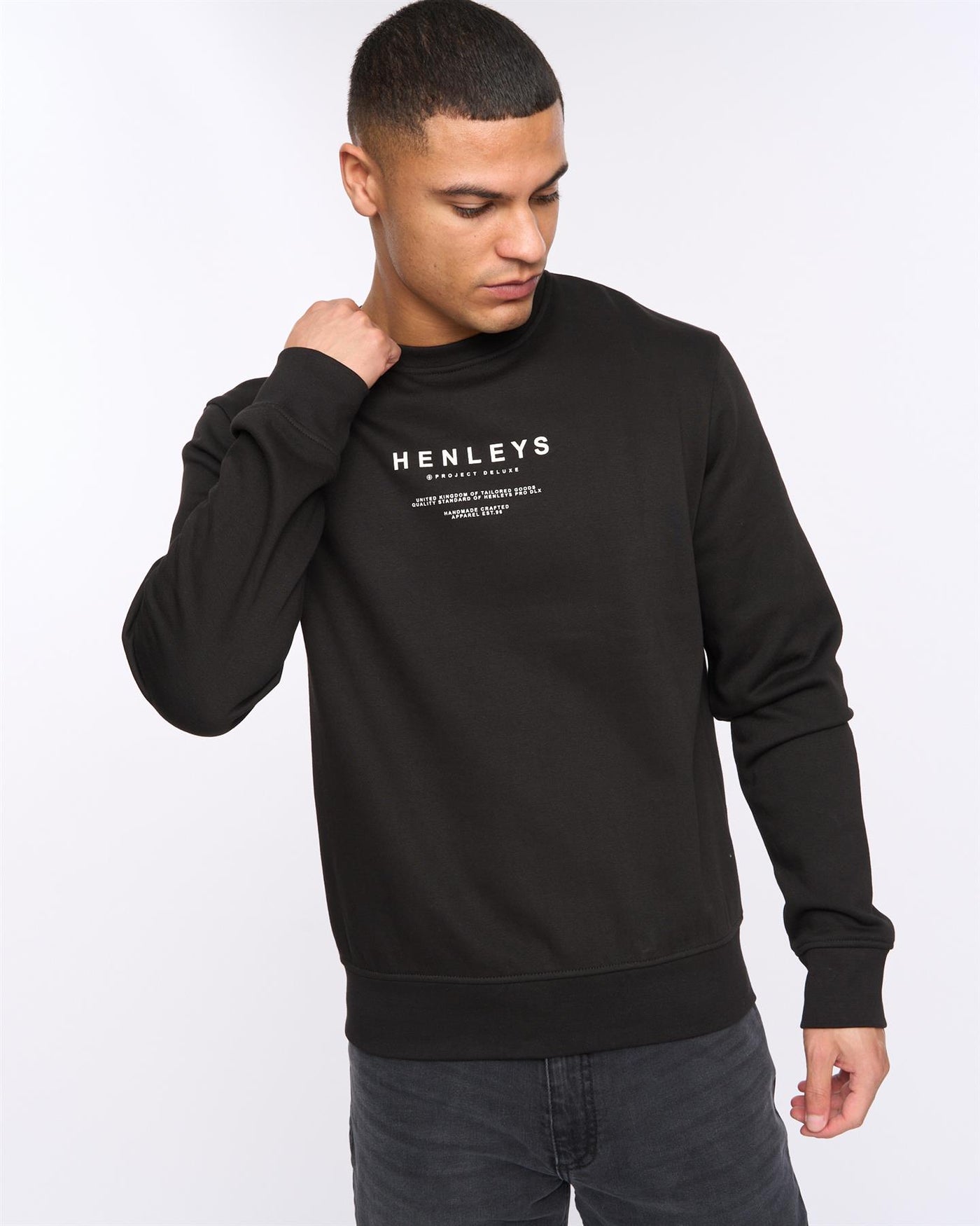 Mens Henstack Crew Black