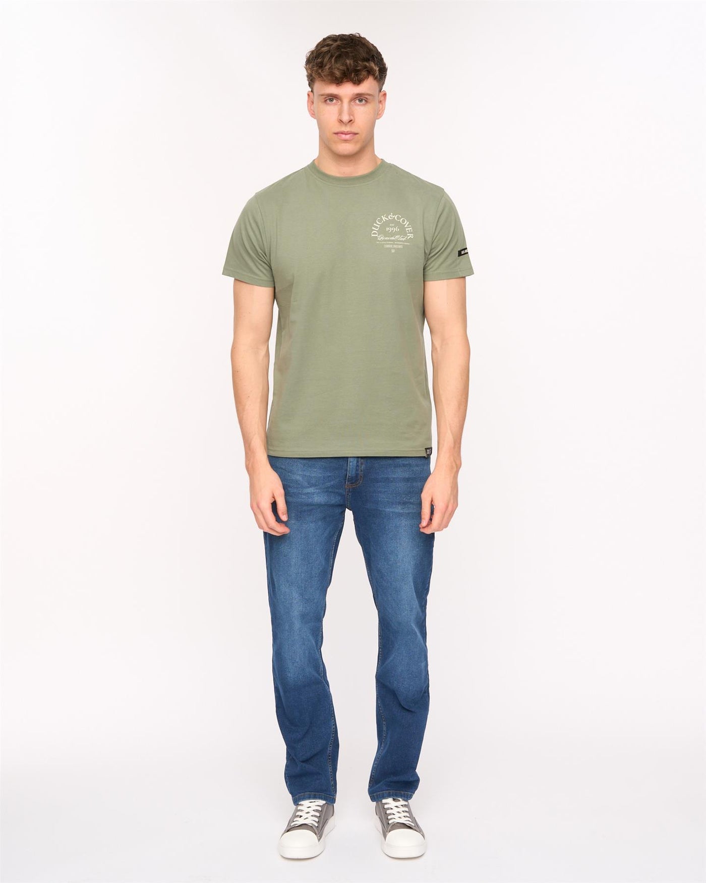 Mens Crestline Straight Leg Jeans Mid Wash