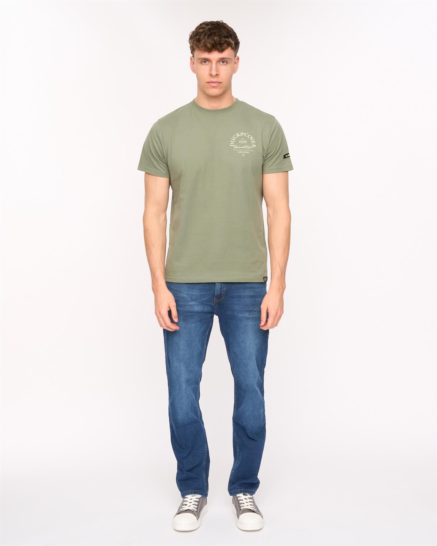Mens Crestline Straight Leg Jeans Mid Wash