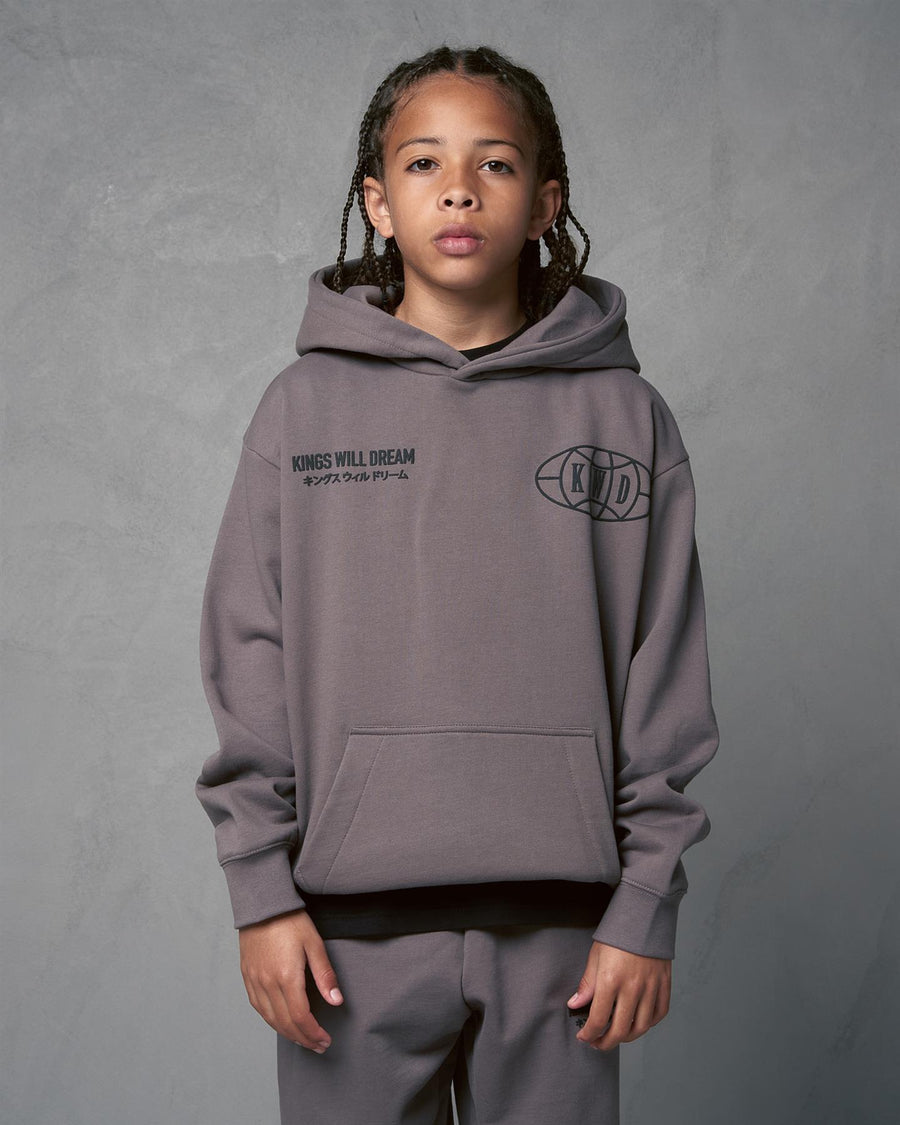 Kids Boys Studio Duo Line Hoodie Grey