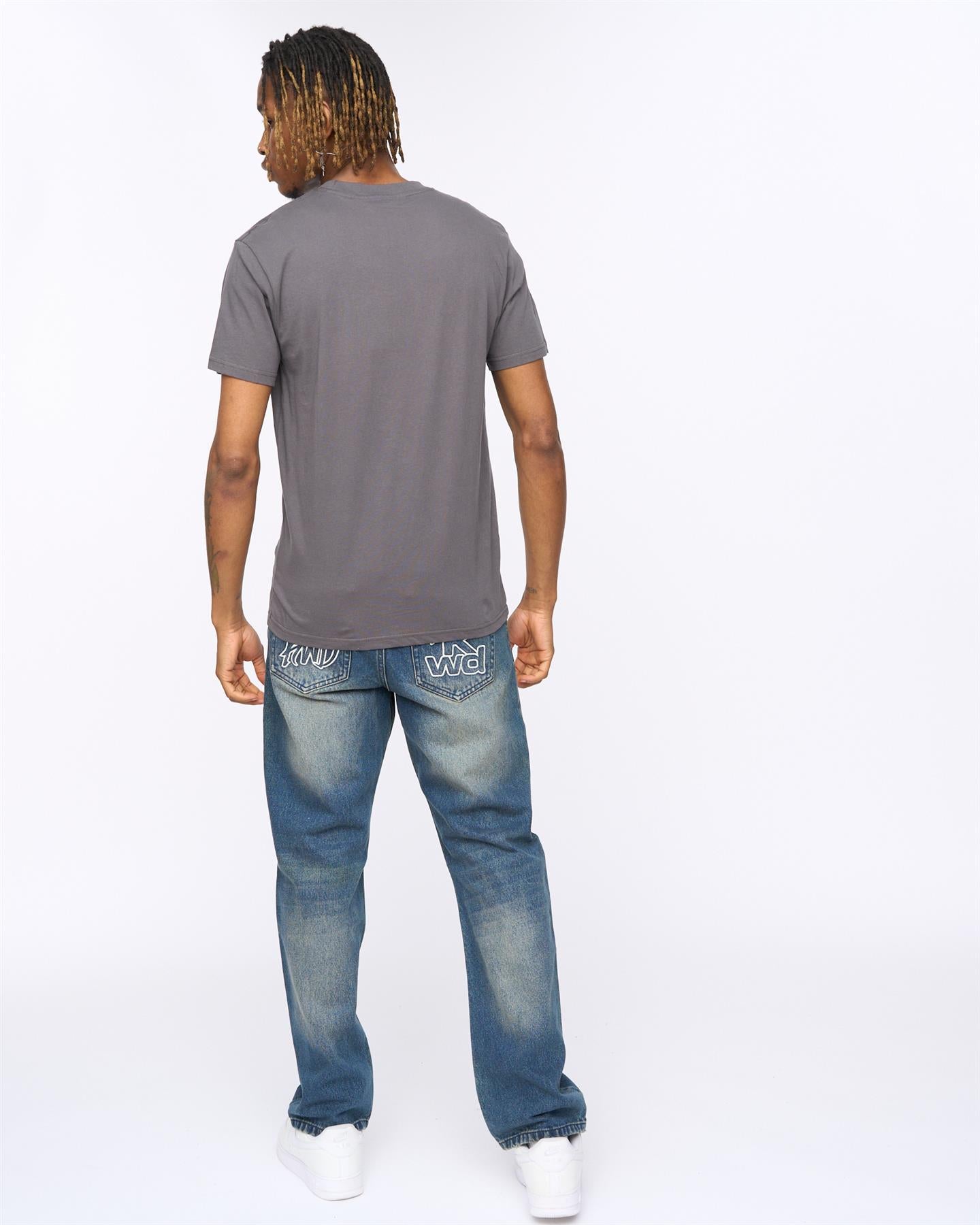 Mens Markered T-Shirt Asphalt