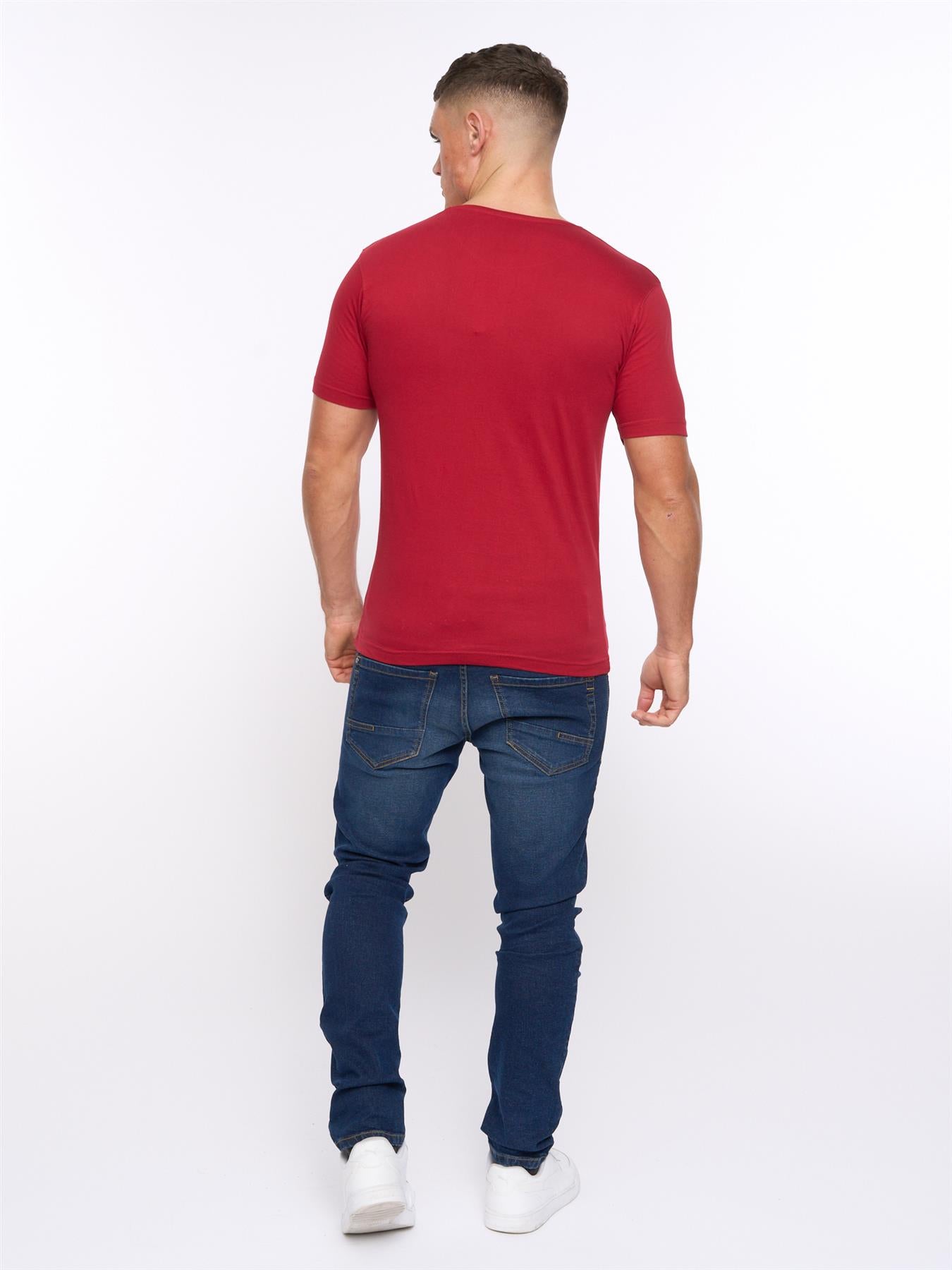 Mens Xplicit Drunk Elf T-Shirt Blood Red