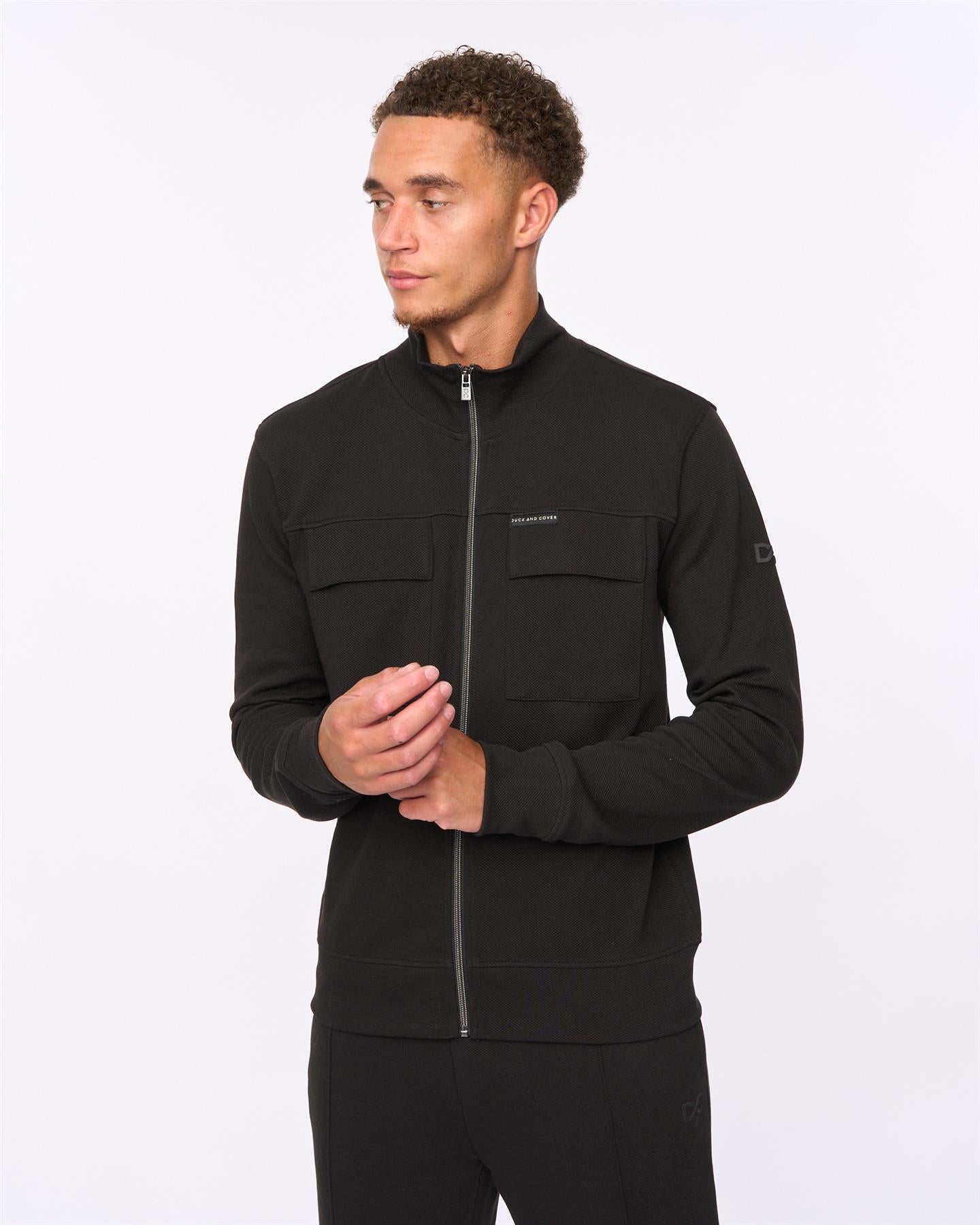 Mens Tames Zip Thru Sweat Black