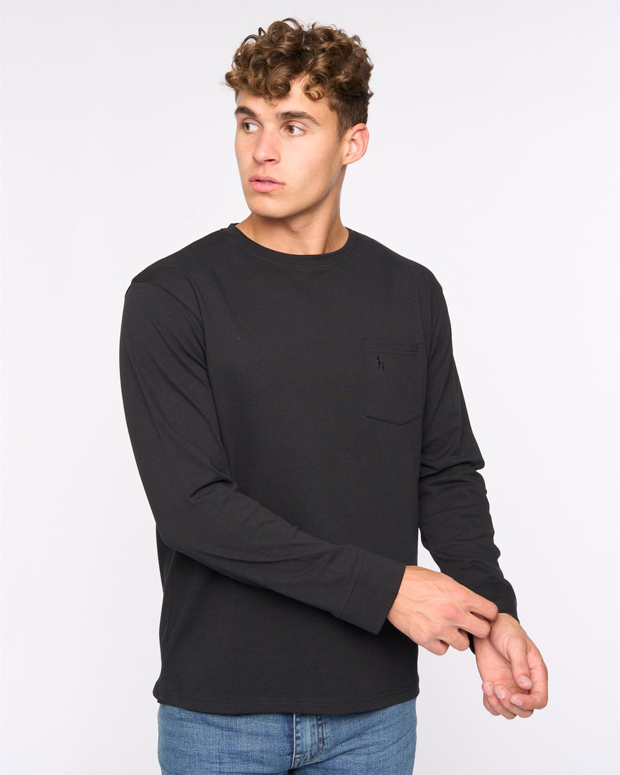 Mens Apsley Long Sleeve T-Shirt Black