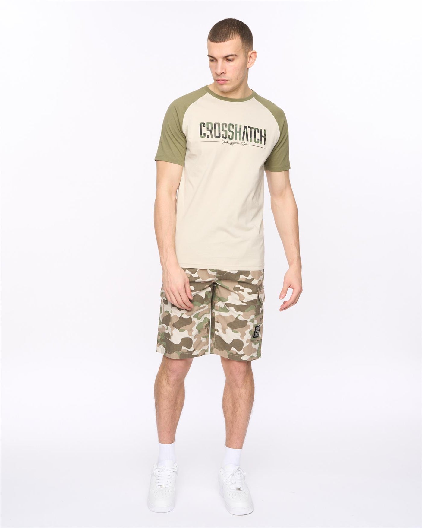 Mens Camtort Camo Shorts Pebble