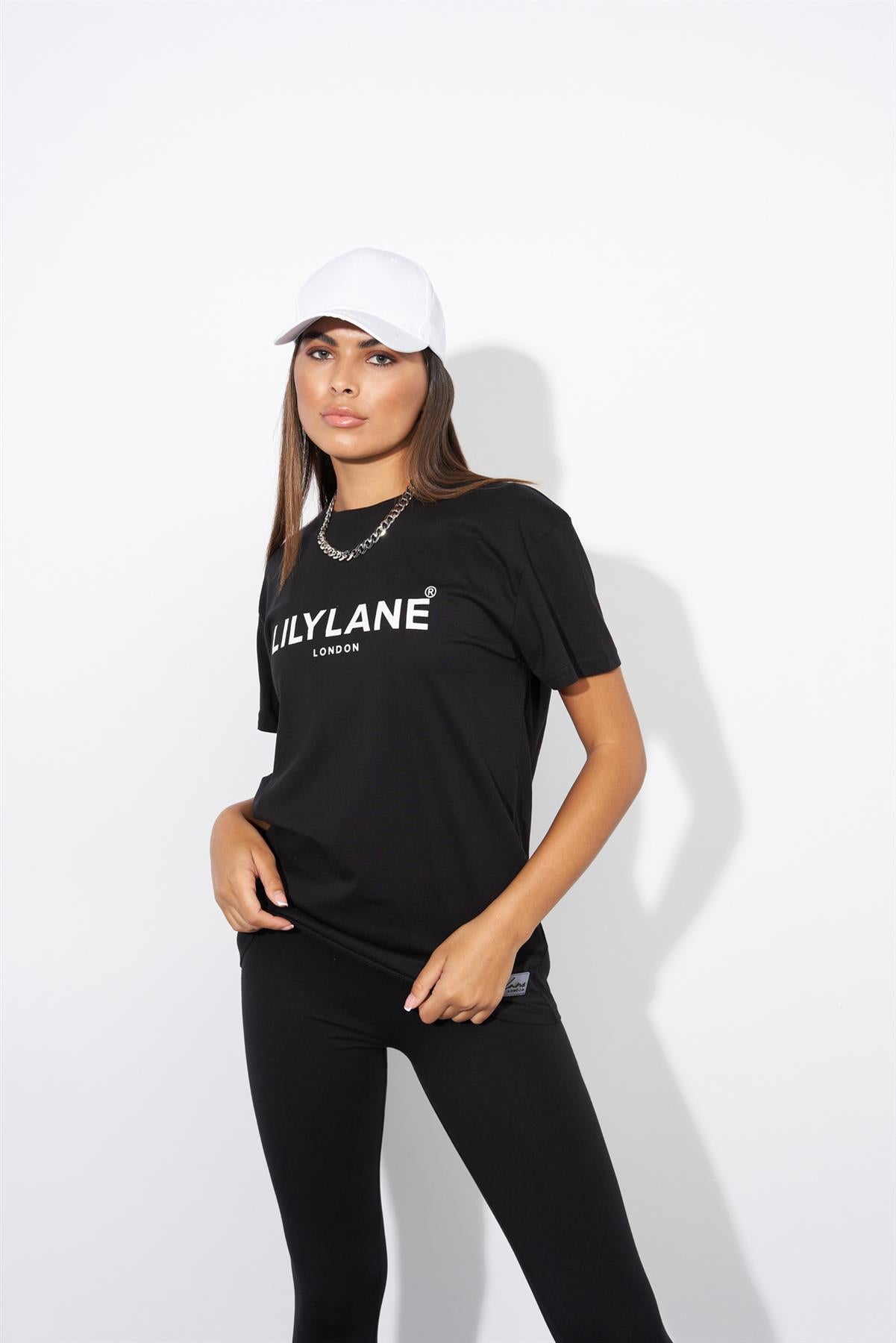 Ladies Lily Lane Eliana T-Shirt Black