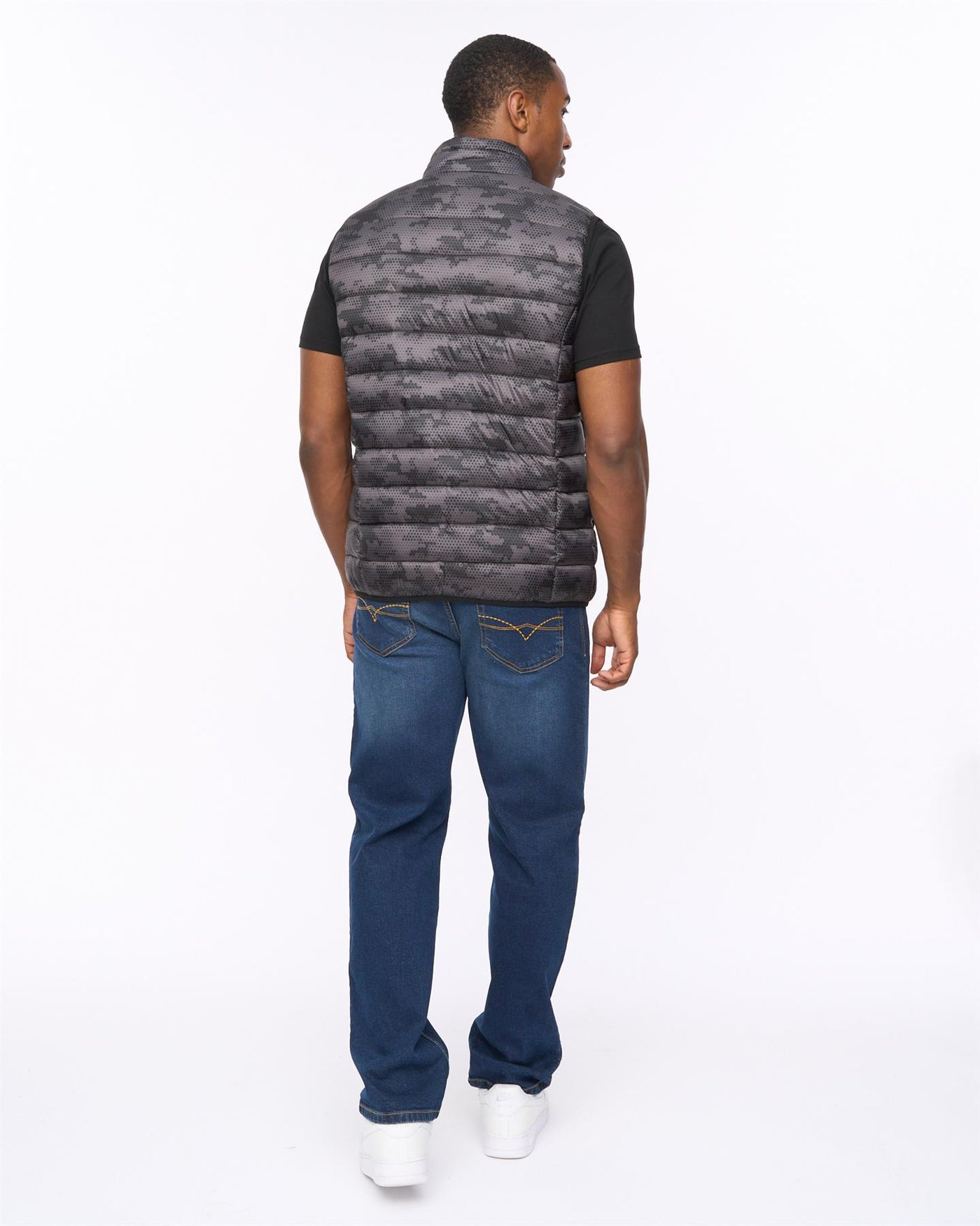 Mens Gattering Gilet Charcoal Camo