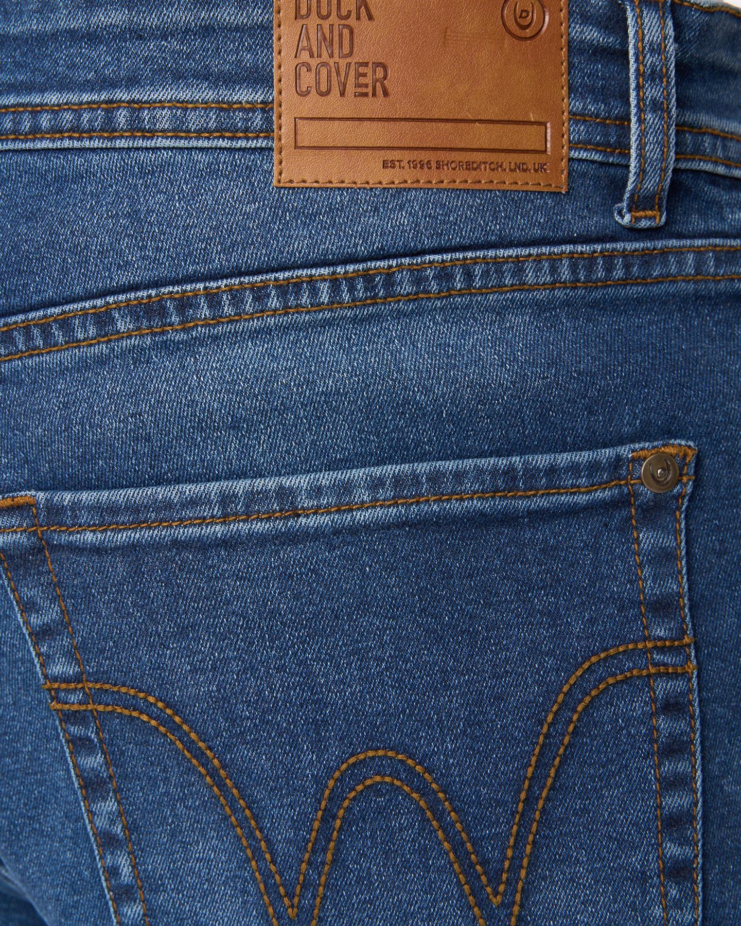 Mens Hydras Straight Leg Jeans Mid Wash