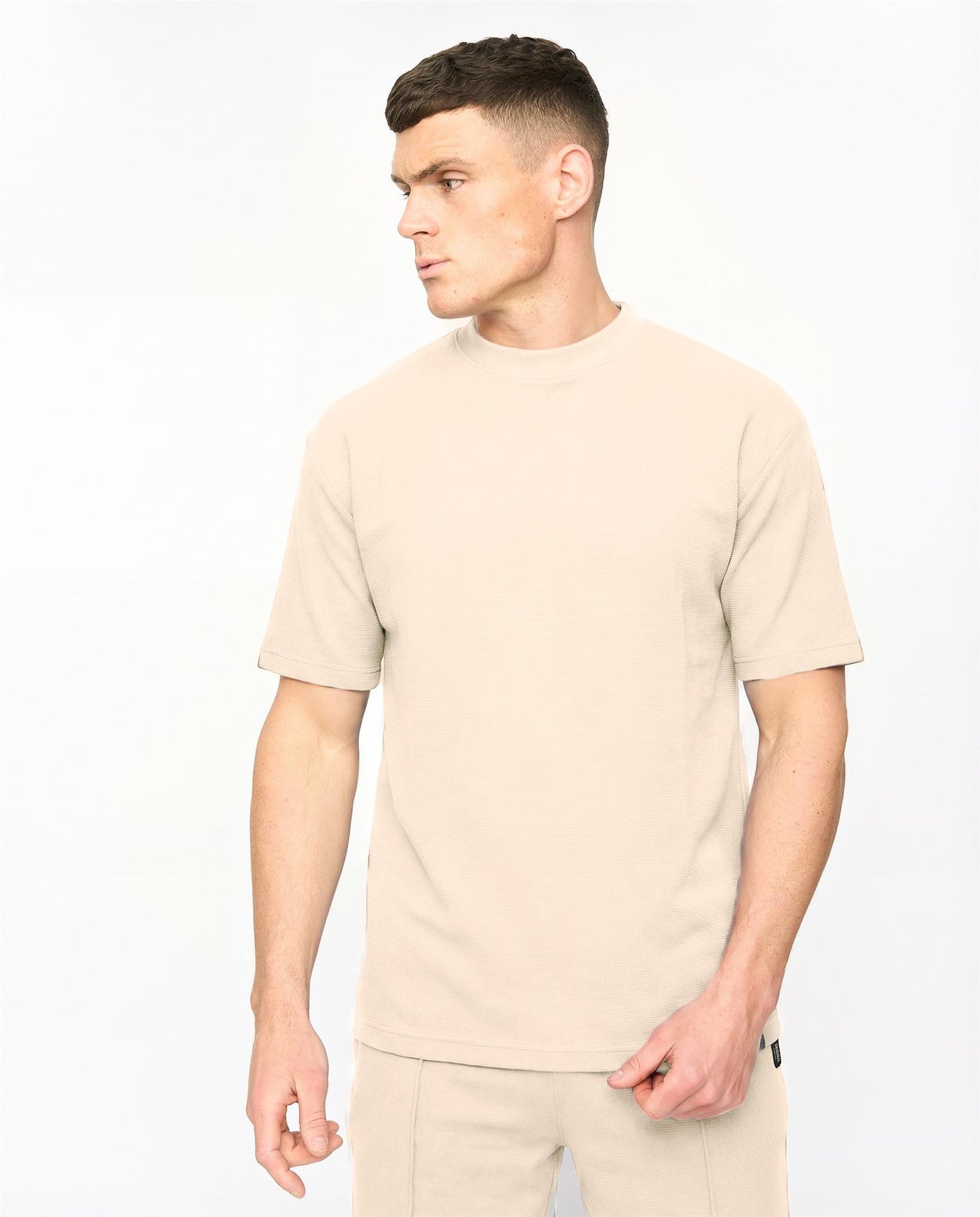 Mens Hartlay T-Shirt & Shorts Set Neutral
